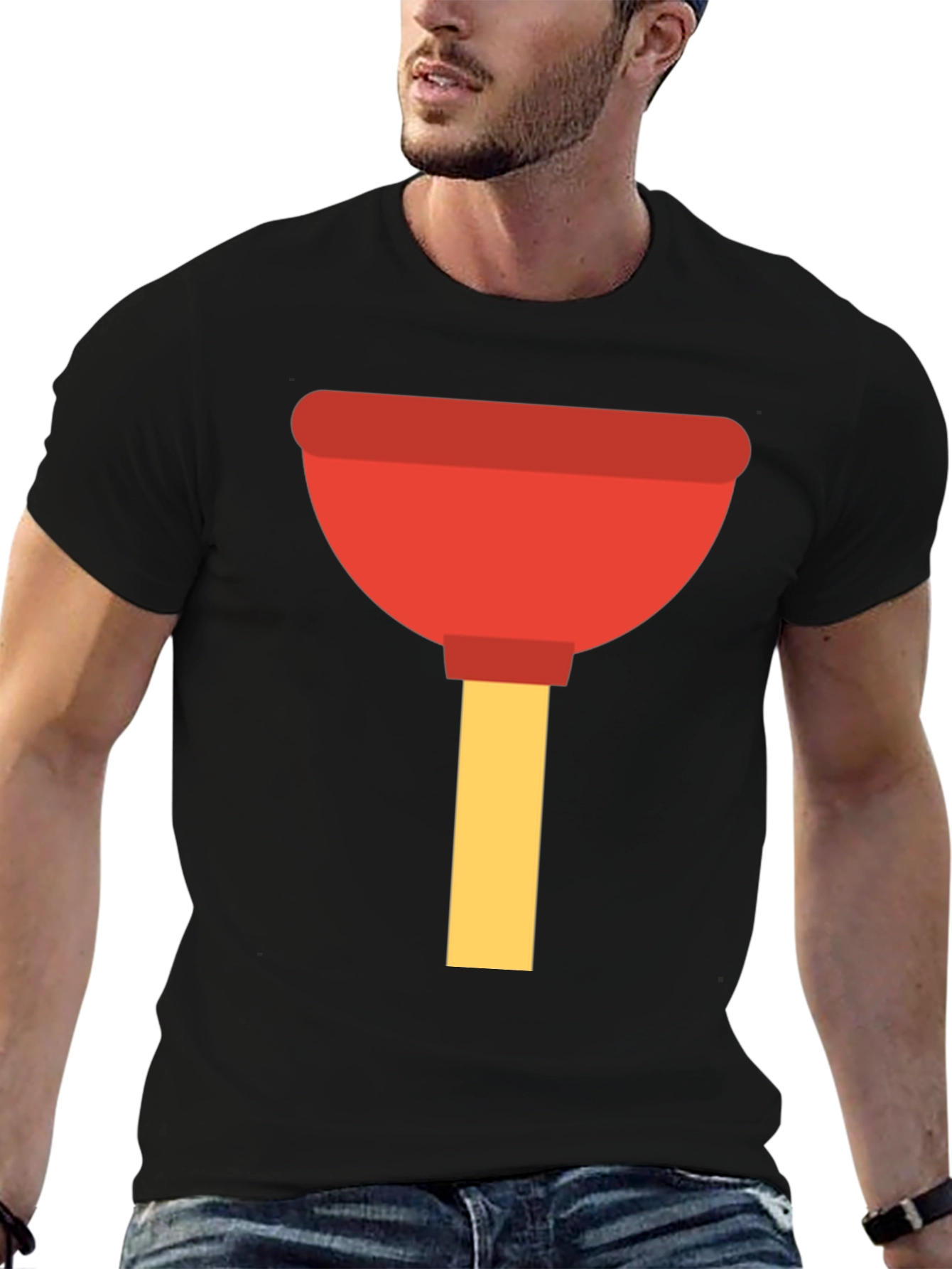 Black Plunger Graphic Tee - Fun & Functional! view 6