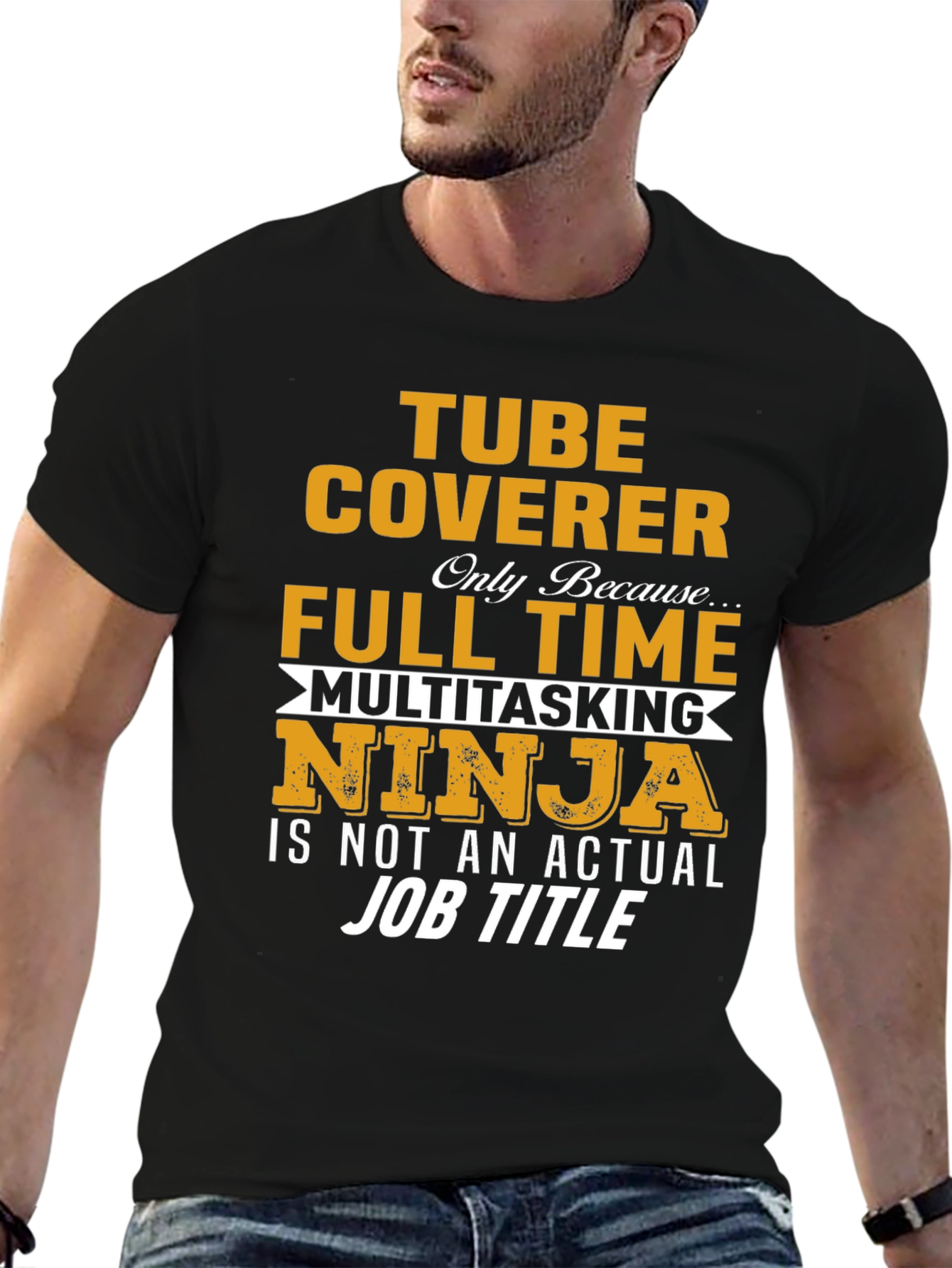 Black Tube Coverer Ninja Graphic Tee view 6