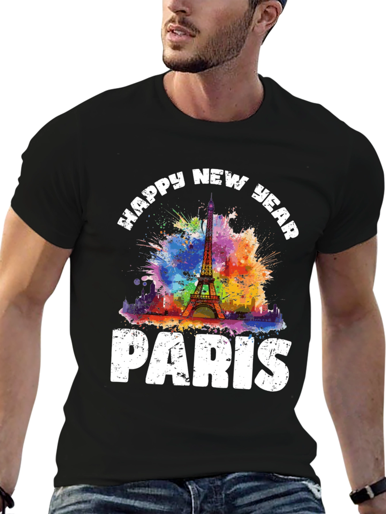 Happy New Year Paris Graphic T-Shirt - 6