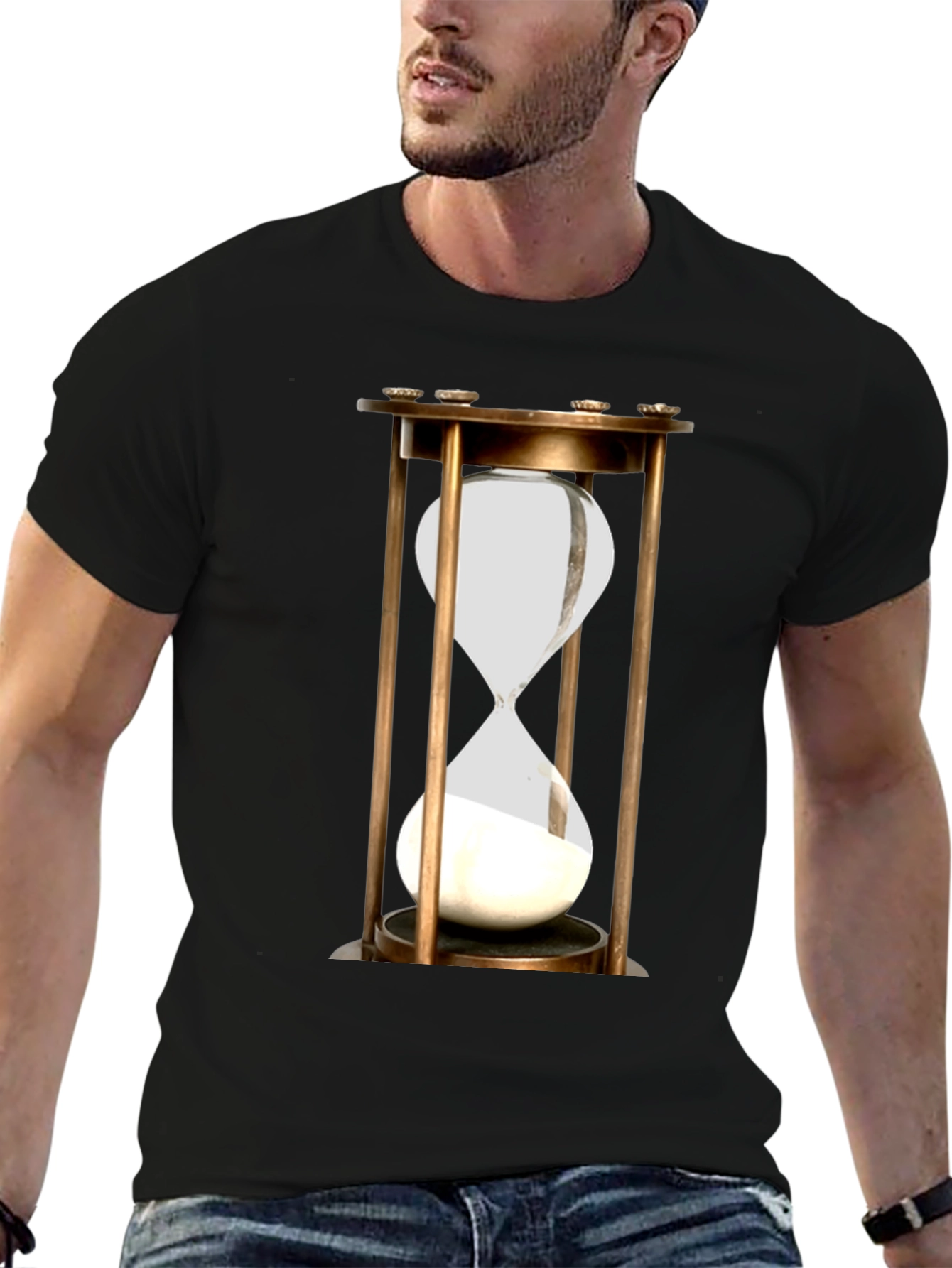 Black Hourglass Graphic T-Shirt - Timeless Style view 6