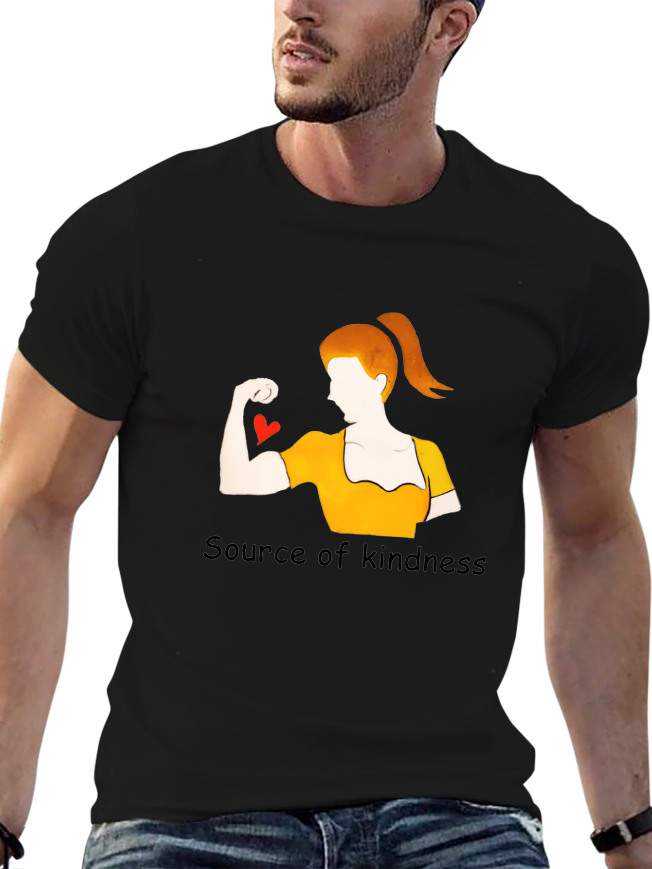 Black Kindness Strength T-Shirt view 6