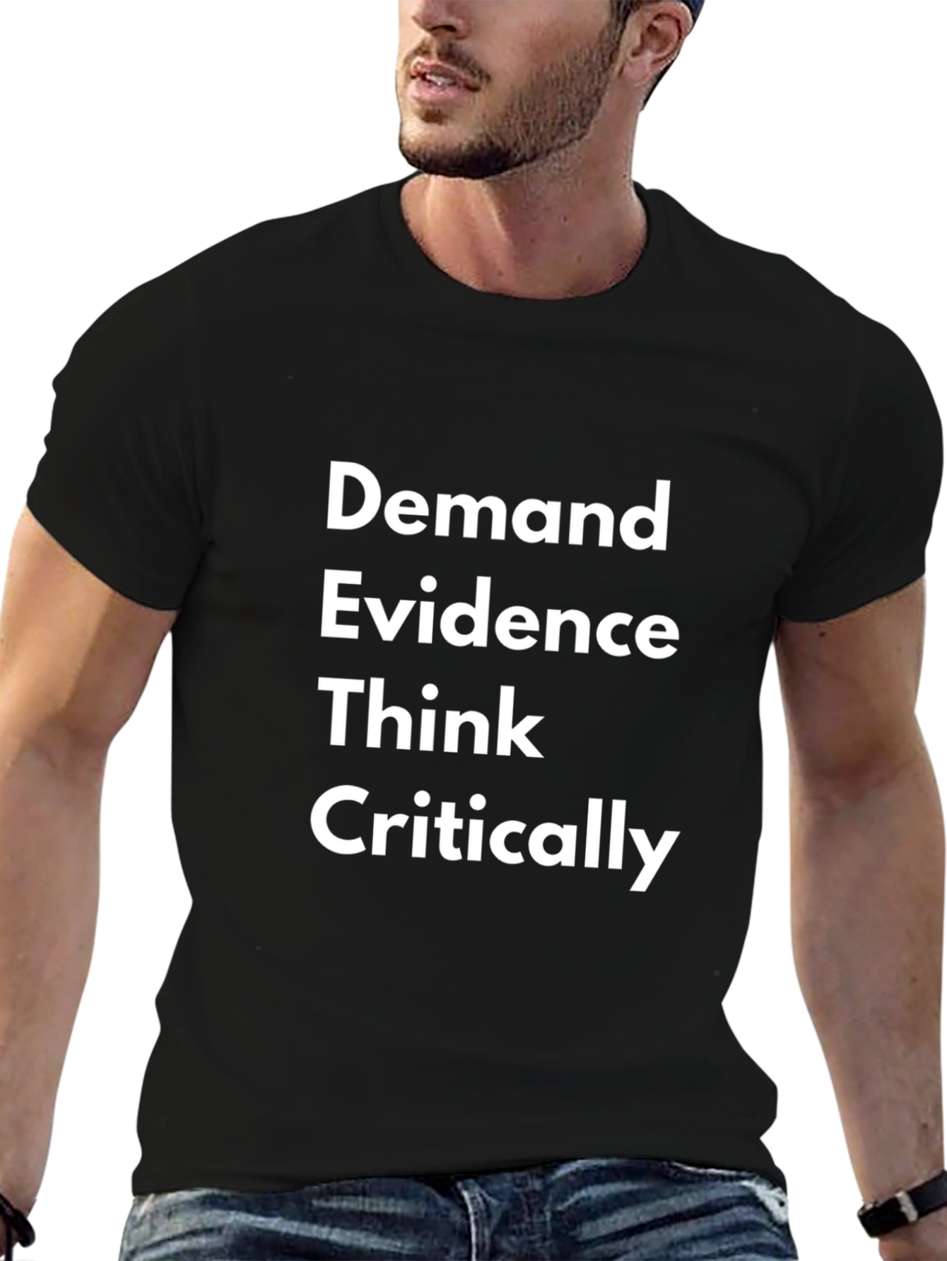 Black Demand Evidence Think Critically Graphic Tee - Black view 6