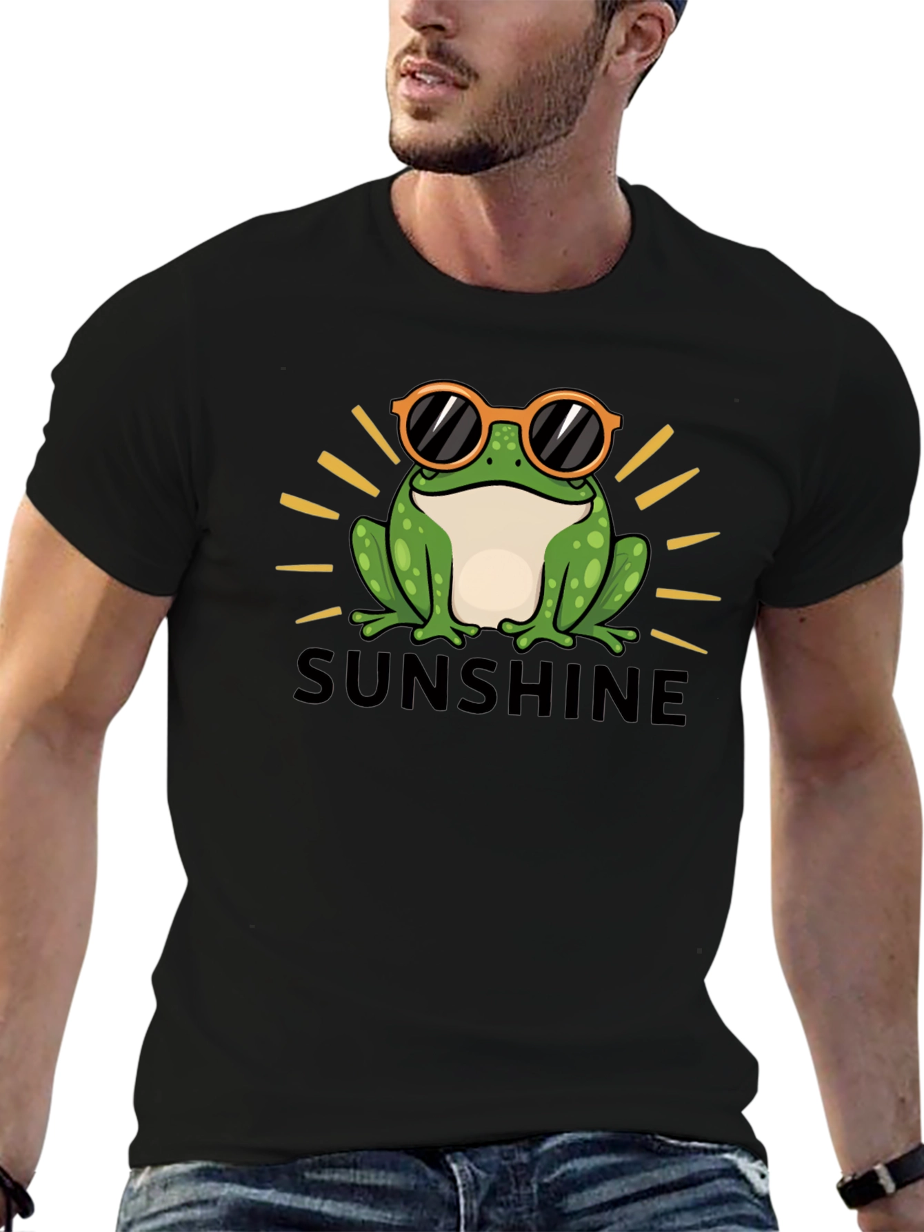 Black Sunshine Frog T-Shirt view 6