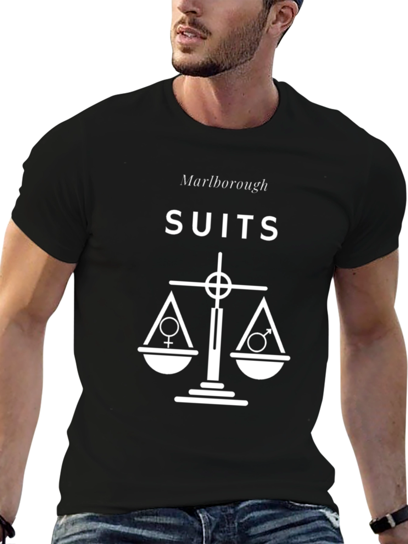 Black Marlborough Suits Black Graphic T-Shirt view 6