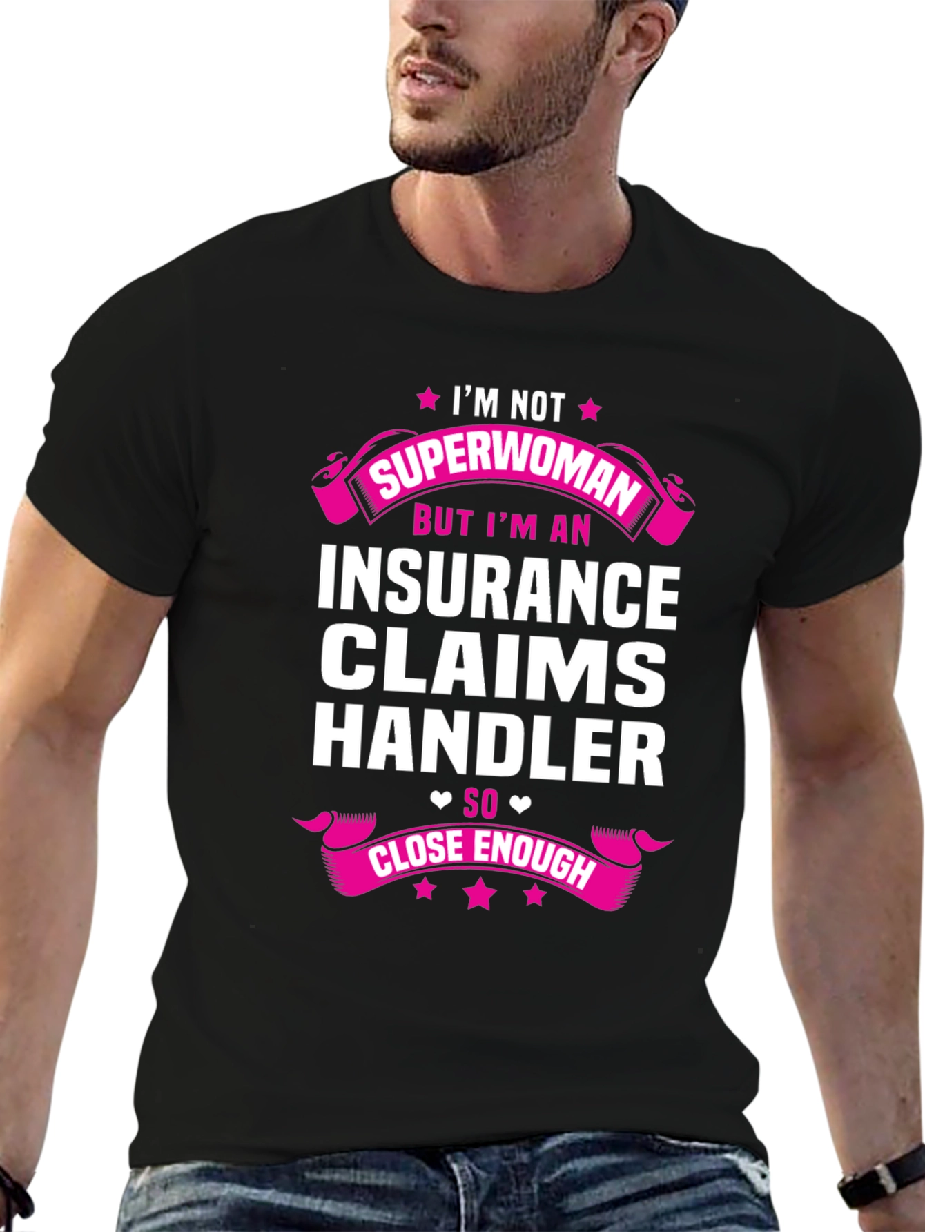 Black Insurance Claims Handler Funny T-Shirt view 6