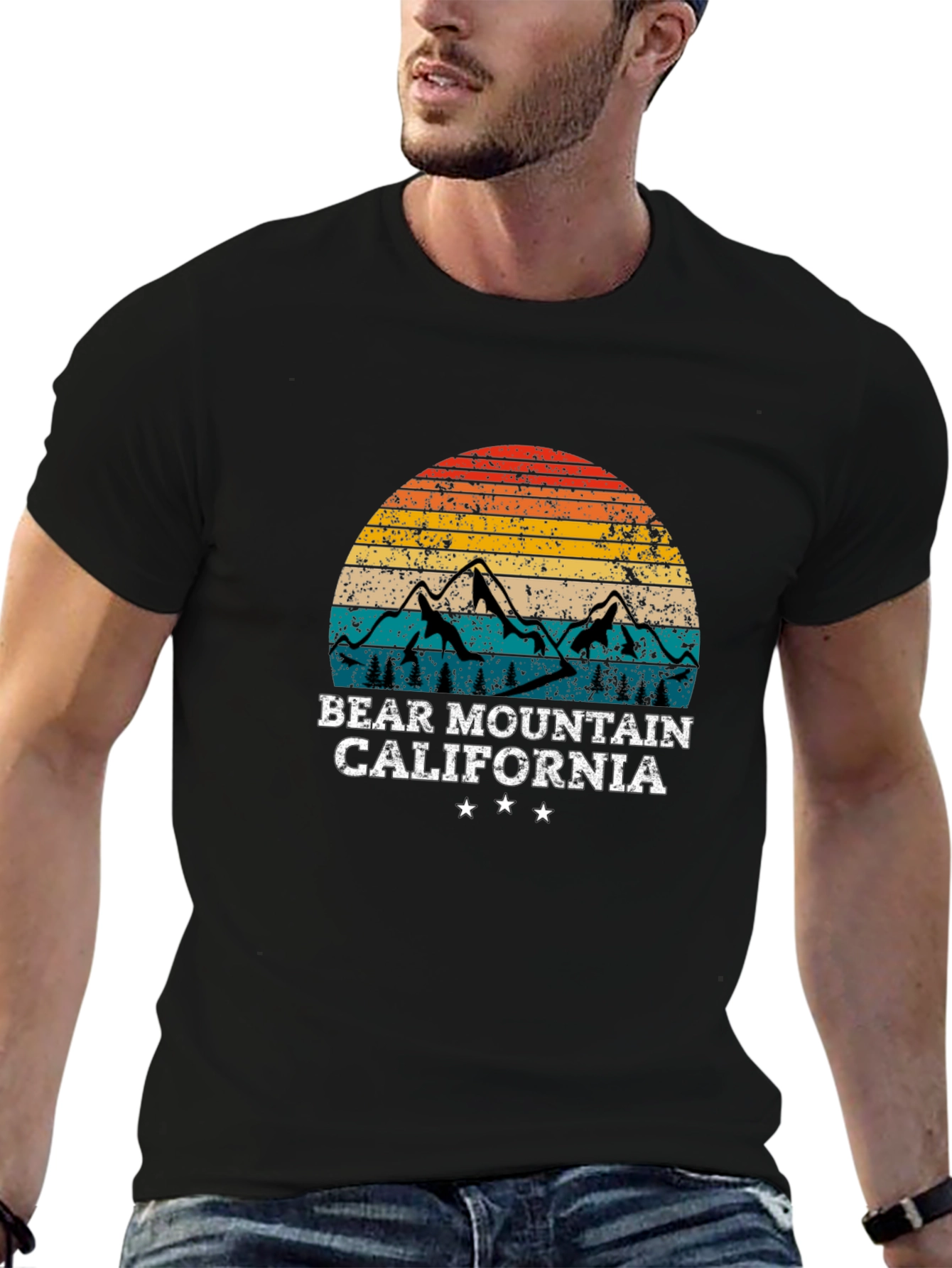 Black Bear Mountain California T-Shirt, Graphic Tee view 6