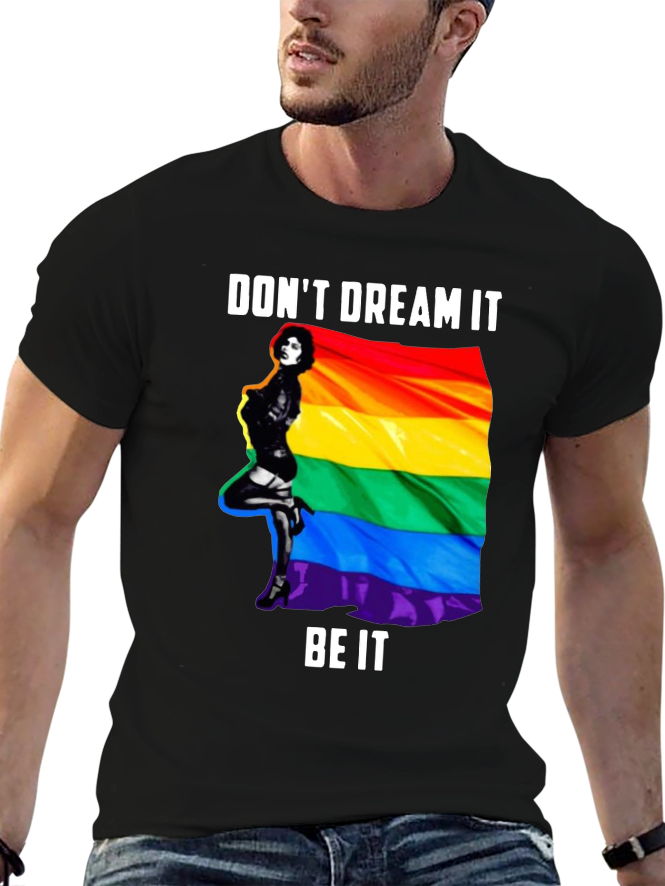 Black Don't Dream It Be It Pride T-Shirt view 6