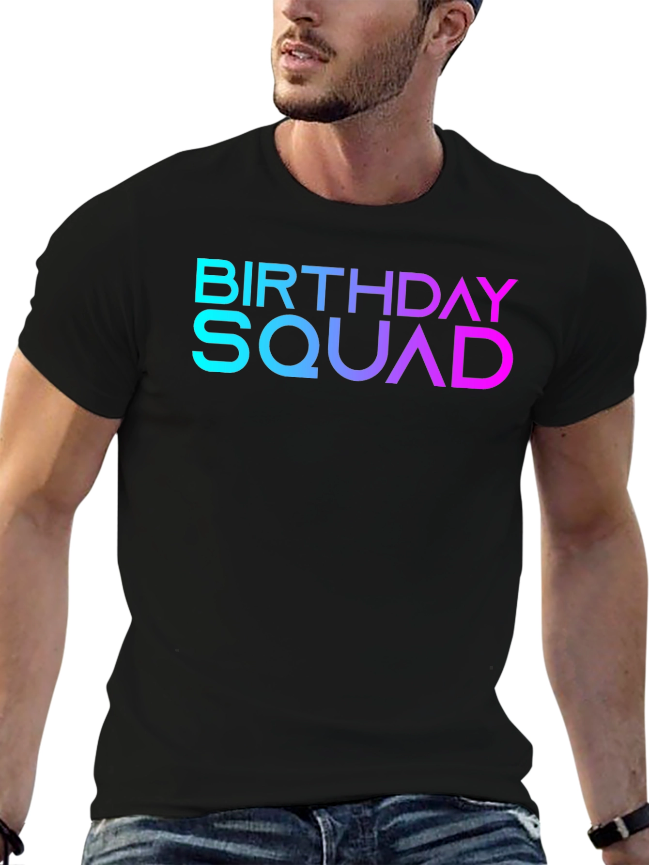 Black Birthday Squad Graphic T-Shirt view 6