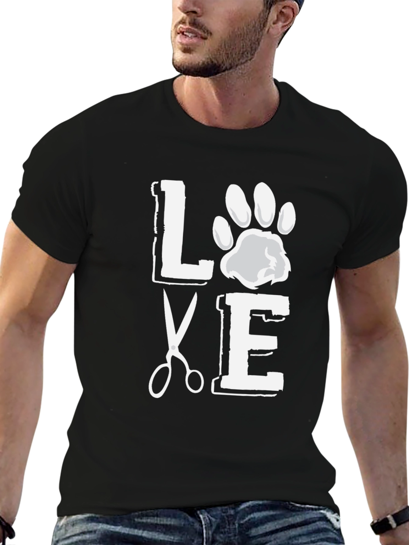 Black Love Grooming Black Graphic T-Shirt view 6