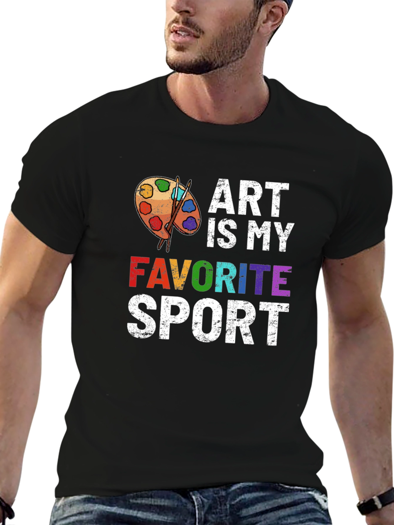 Black Art Is My Favorite Sport T-Shirt view 6