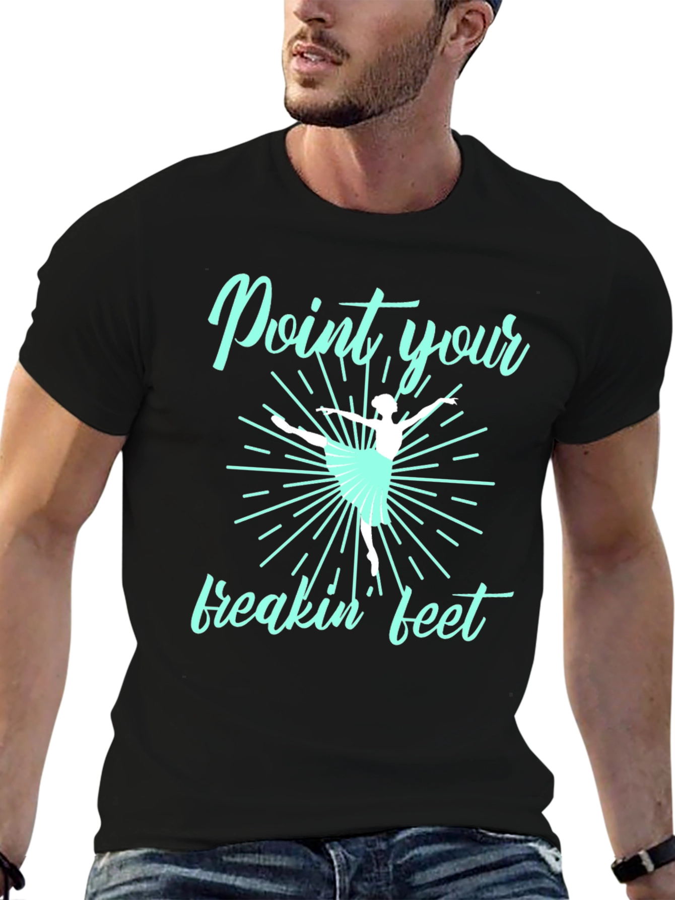 Black Point Your Freakin' Feet Ballet T-Shirt view 6