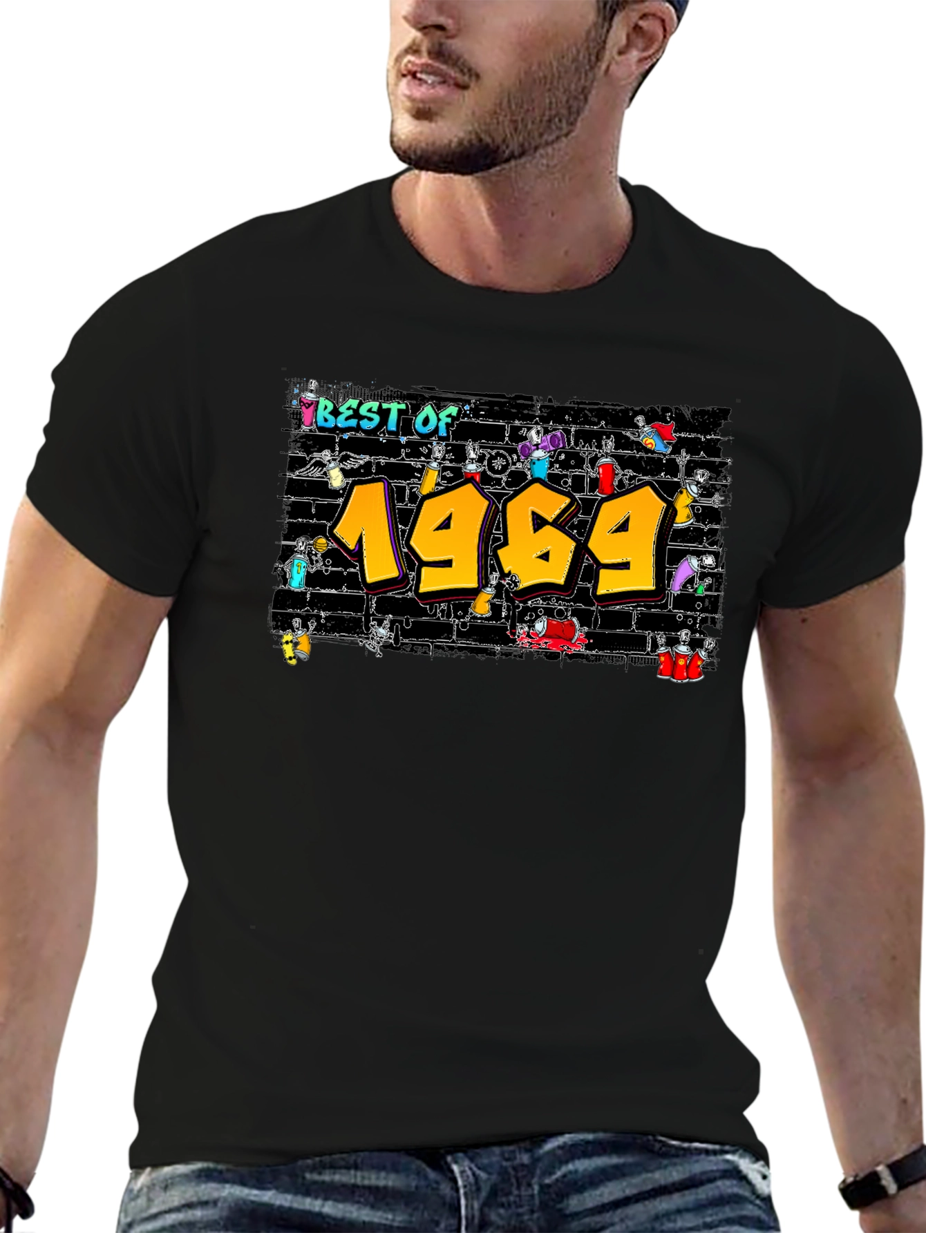 Black Best of 1969 Graphic T-Shirt view 6