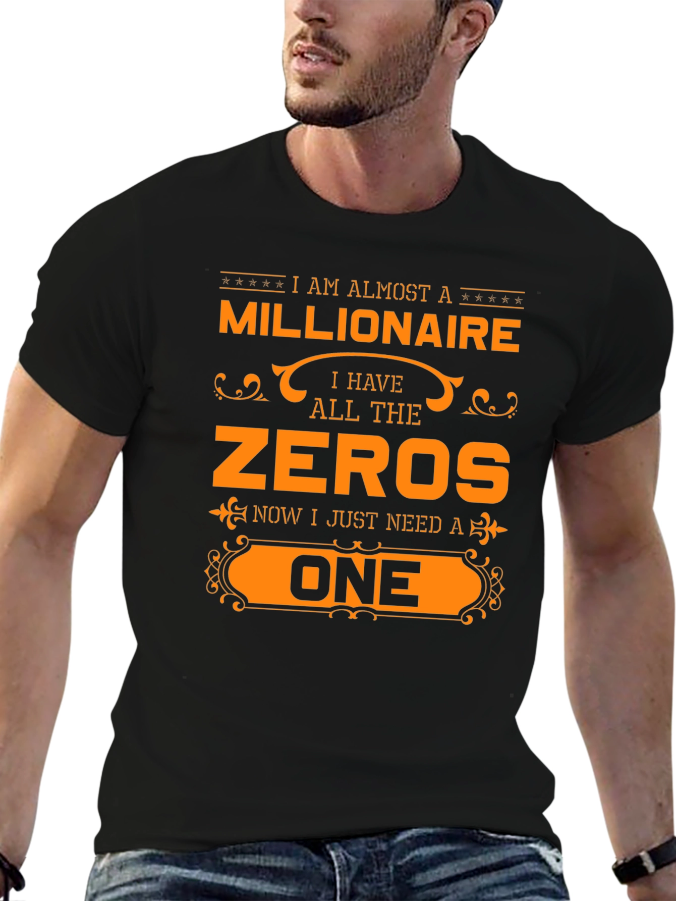 Black Almost a Millionaire T-Shirt Funny Novelty Tee view 6