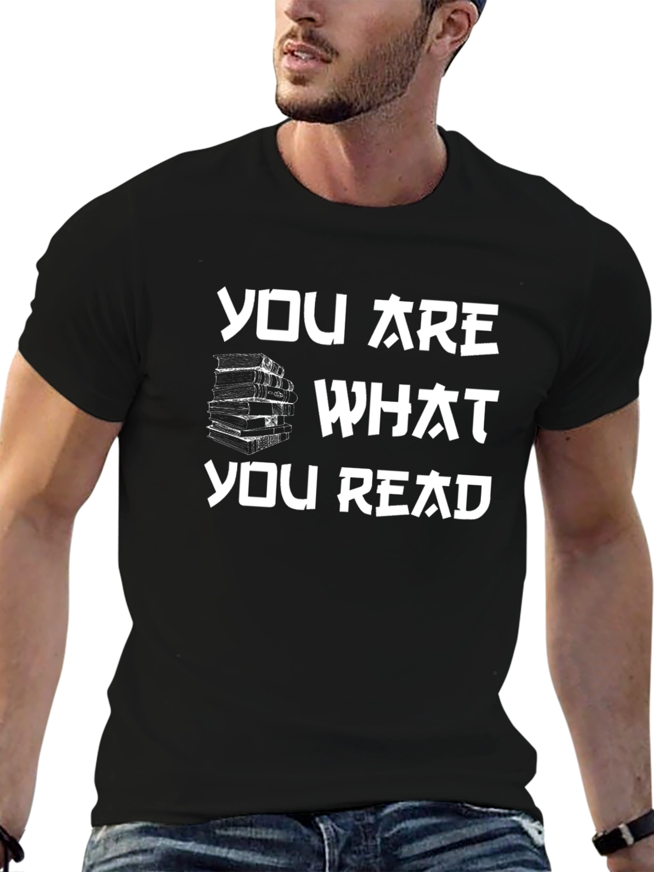 Black You Are What You Read Black Graphic Tee view 6