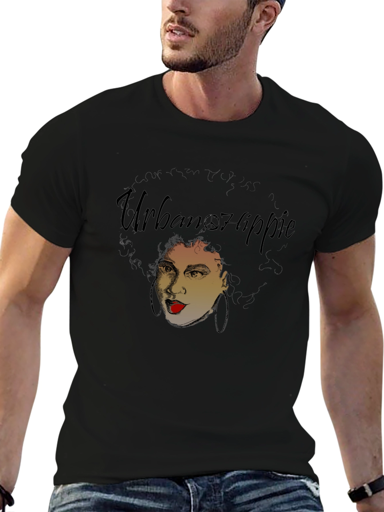 Black Urban Hippie T-Shirt view 6