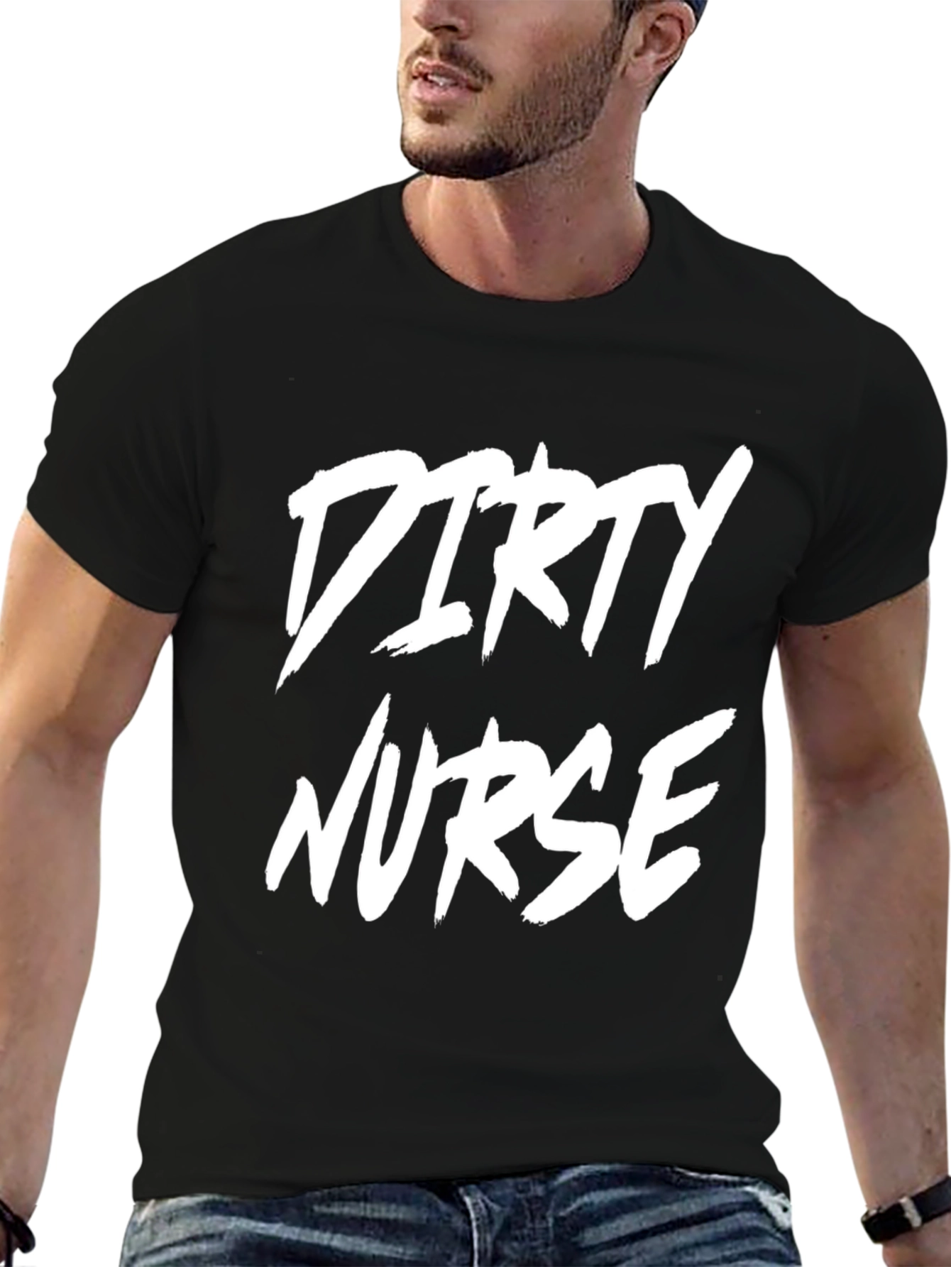 Black Dirty Nurse Graphic Black T-Shirt view 6