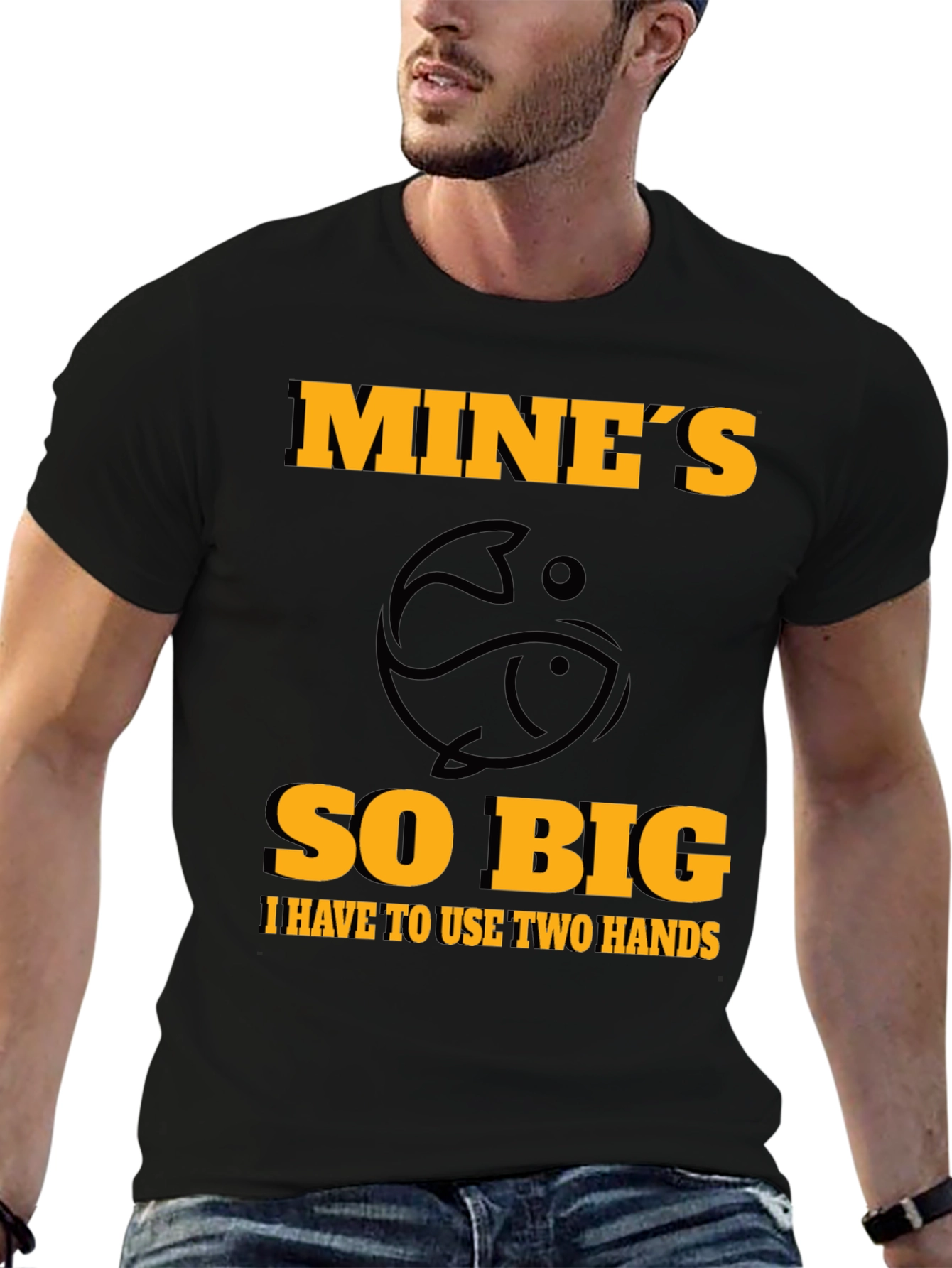 Black Mine's So Big Fishing T-Shirt - Humor Tee view 6