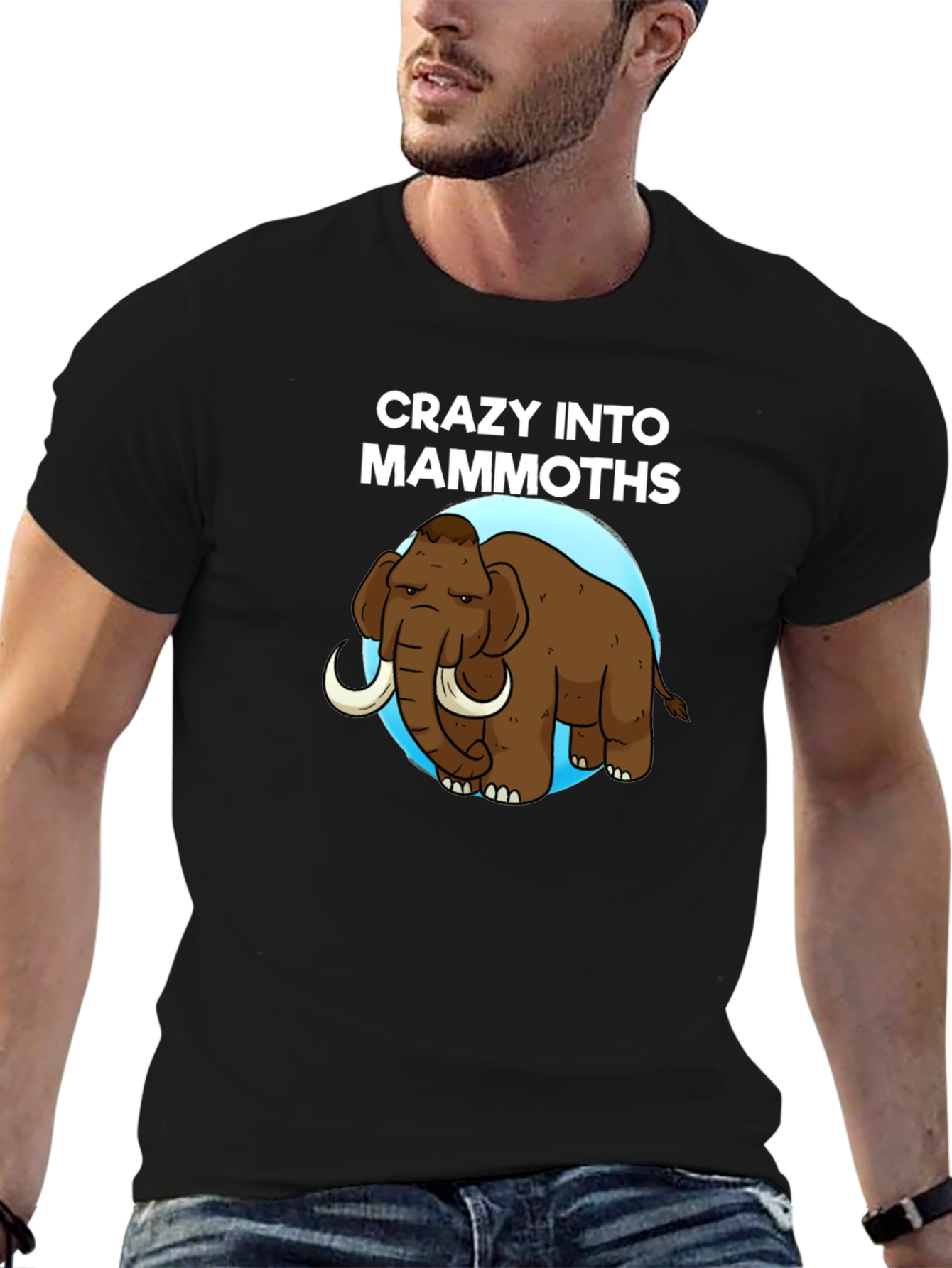 Black Crazy into Mammoths T-Shirt view 6
