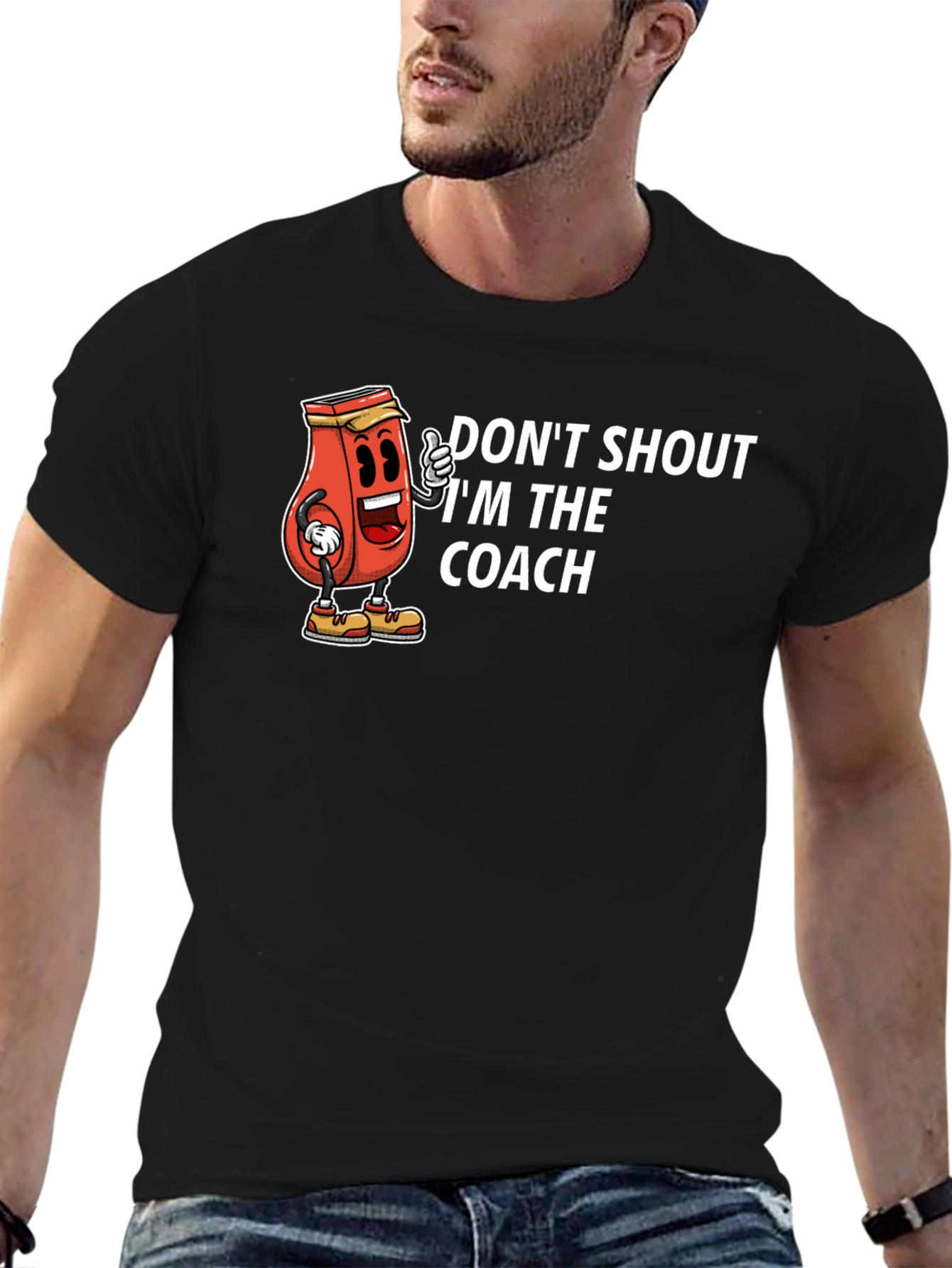 Black Don't Shout I'm The Coach T-Shirt view 6