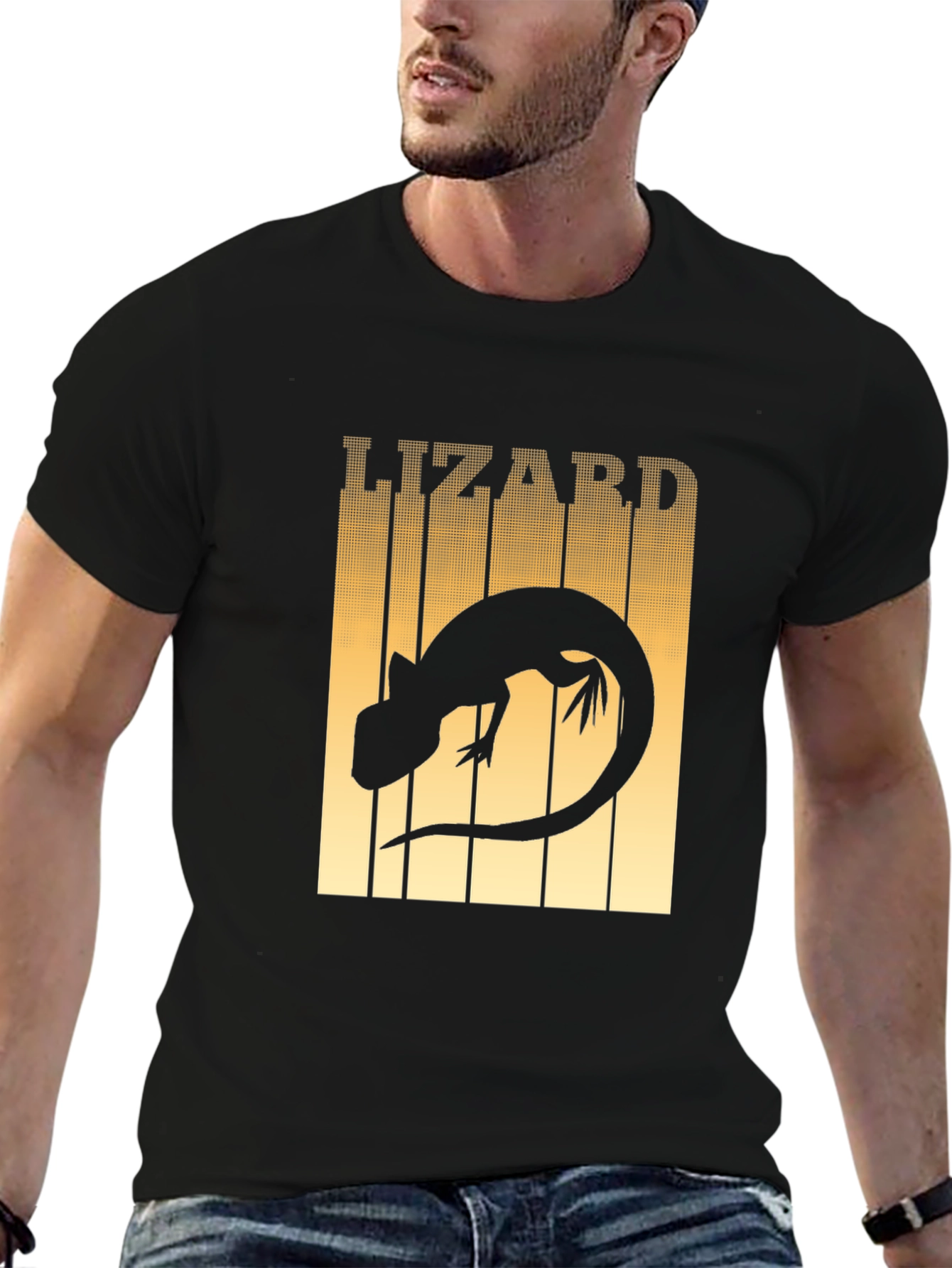 Black Lizard Graphic T-Shirt - Reptile Lover Tee view 6