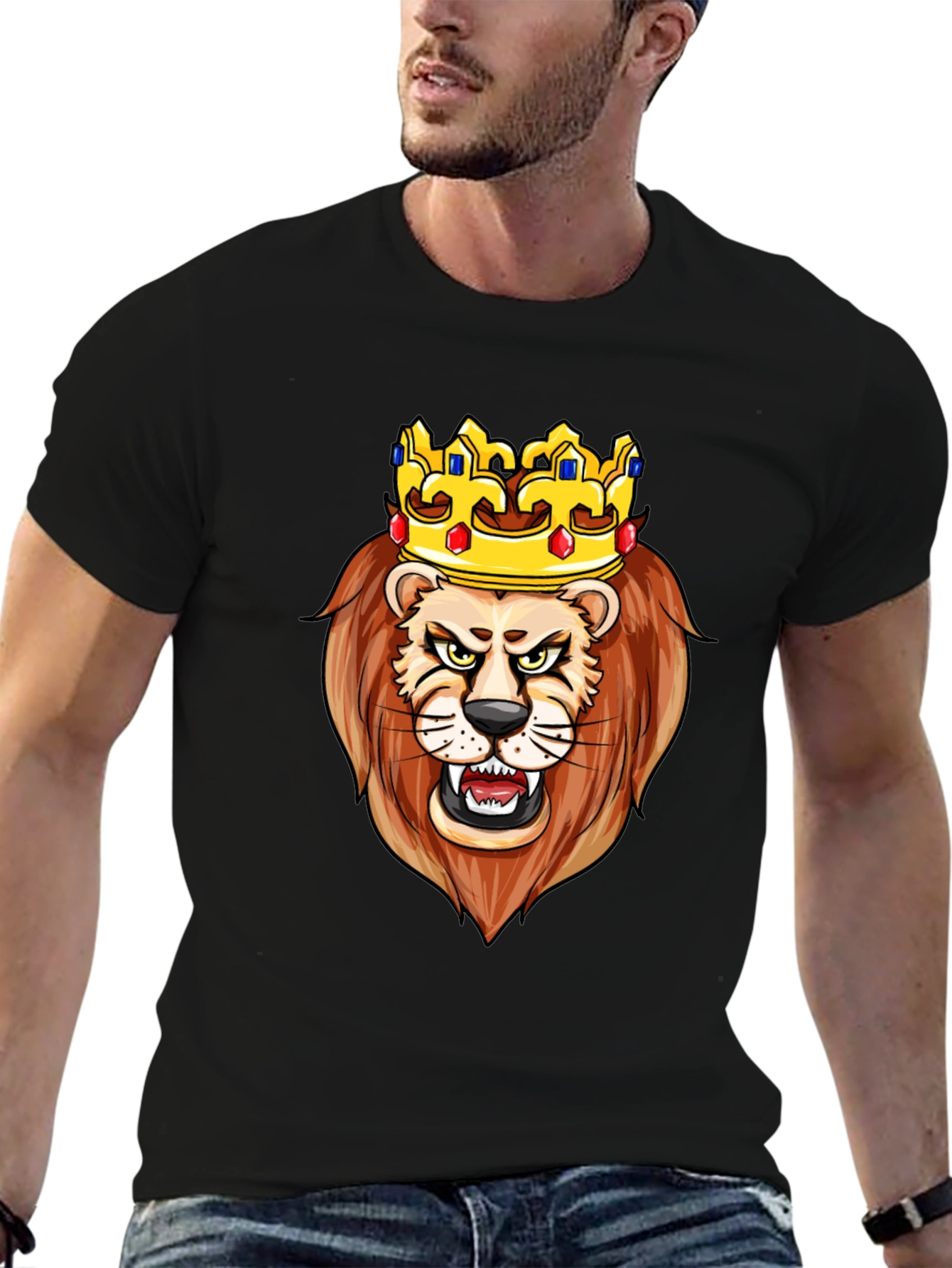 Black Lion King Graphic T-Shirt view 6