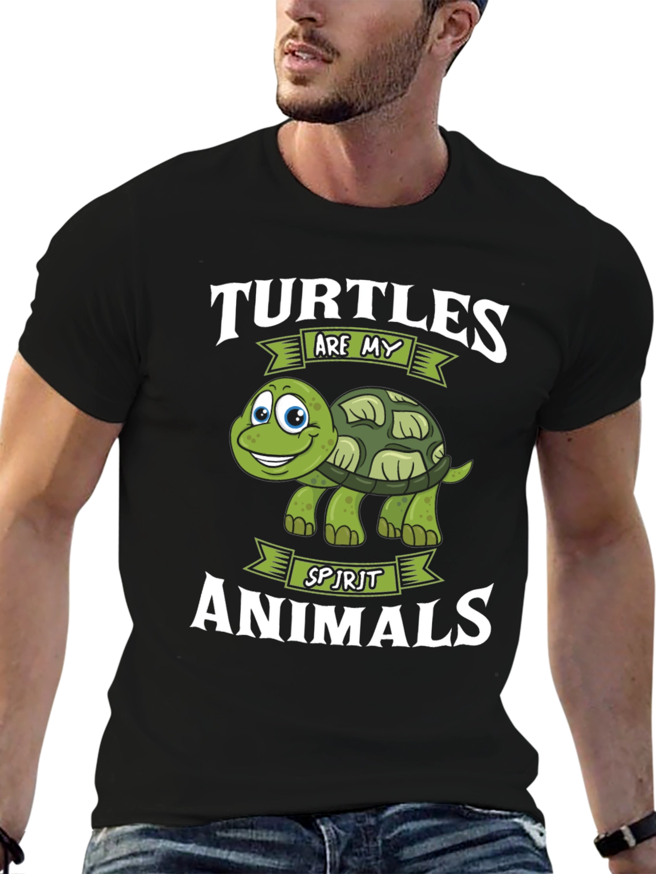Black Turtles Are My Spirit Animals Graphic Tee view 6