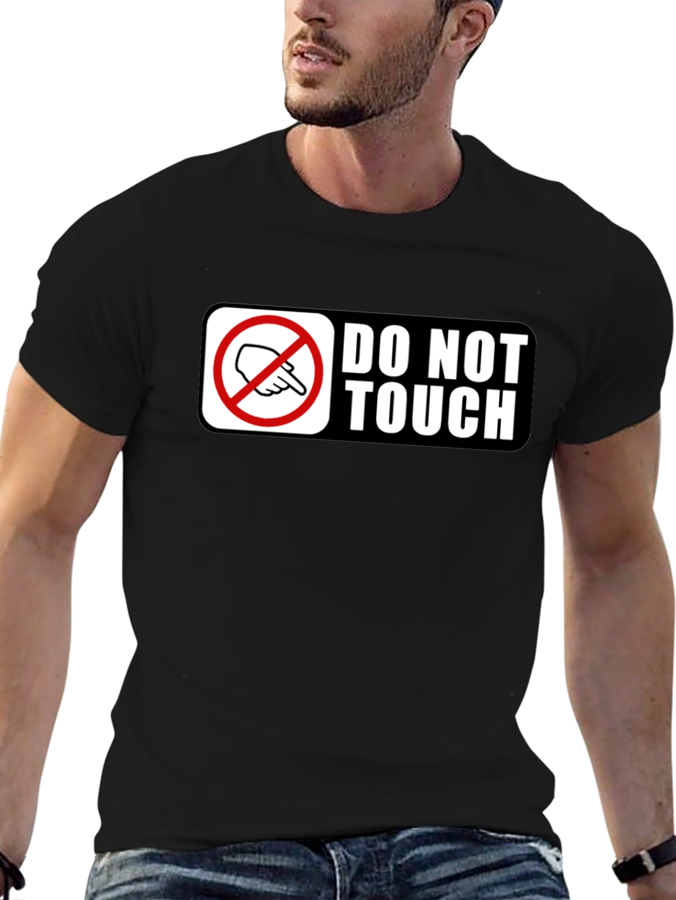 Black Do Not Touch Graphic T-Shirt view 6
