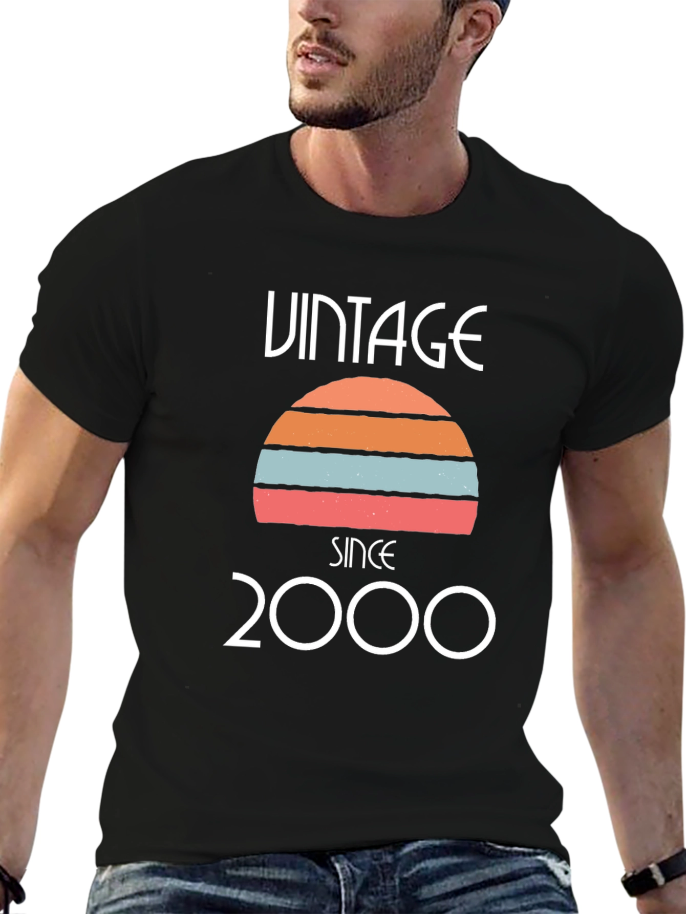 Black Vintage Since 2000 Black T-Shirt view 6