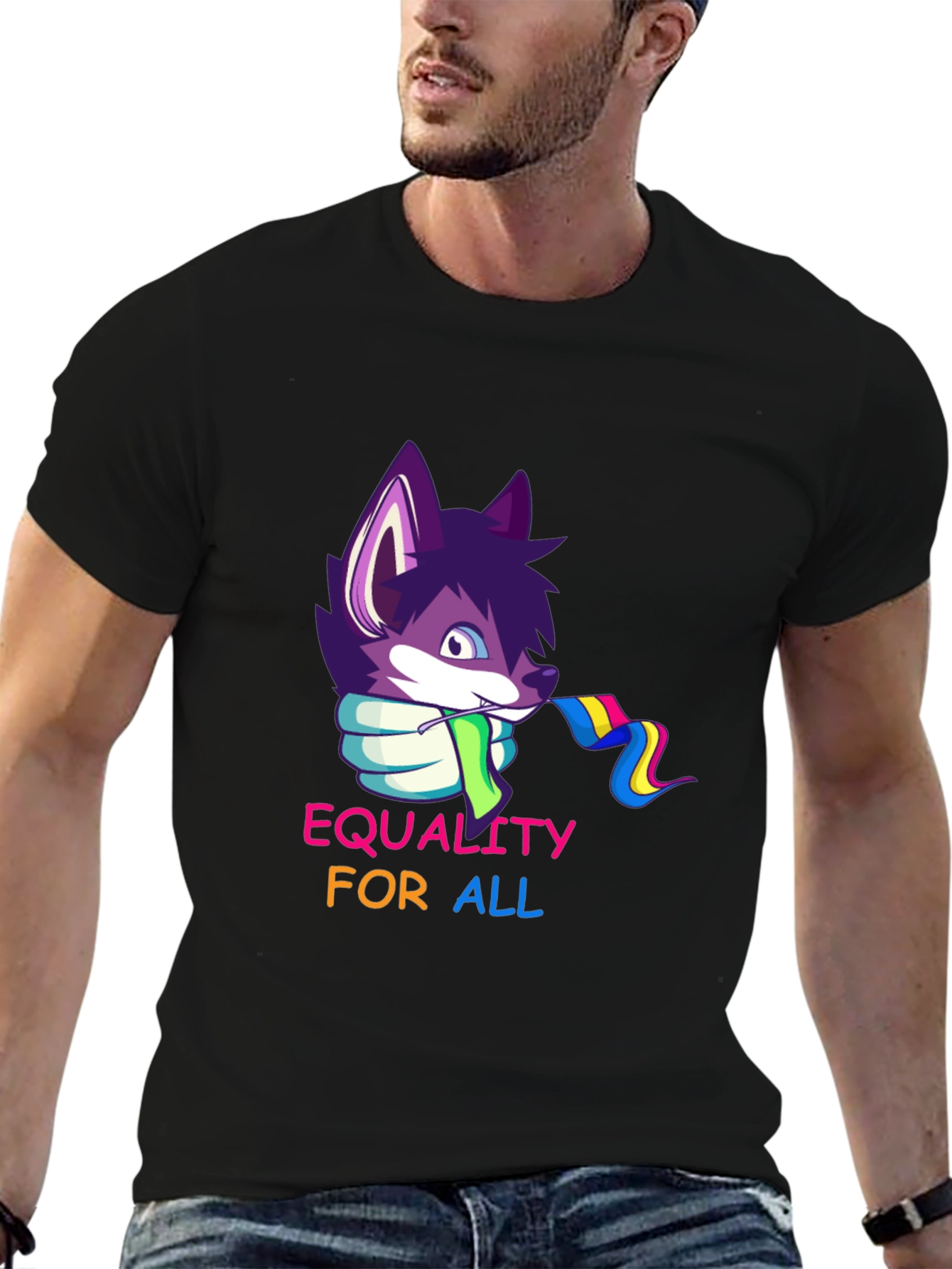Black Equality For All T-Shirt view 6
