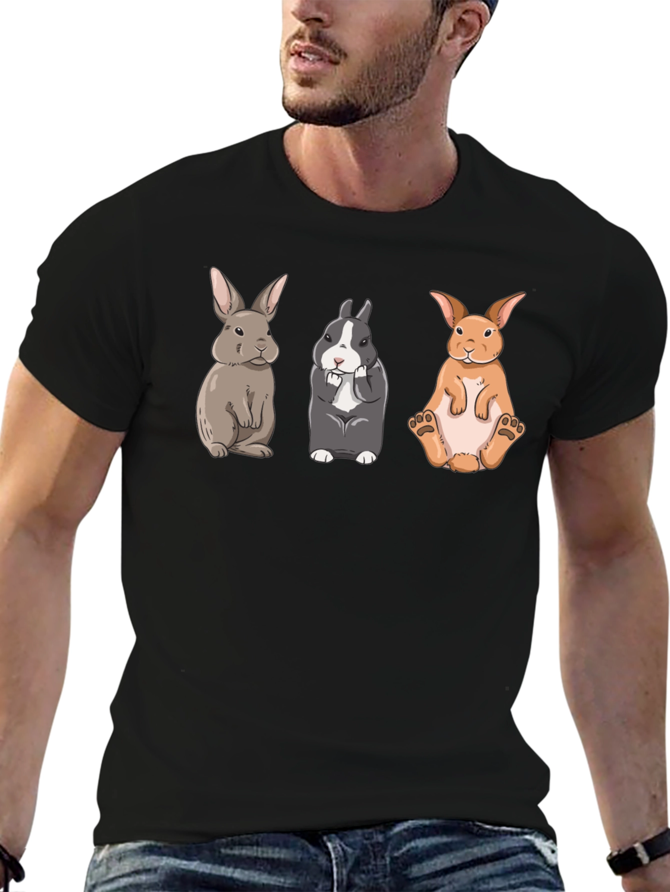 Black Rabbit Trio Graphic Tee view 6