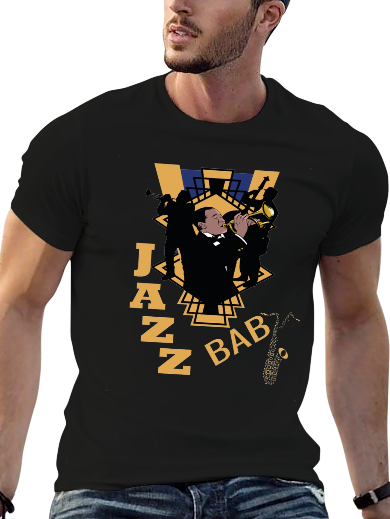 Black Jazz Baby Graphic T-Shirt view 6