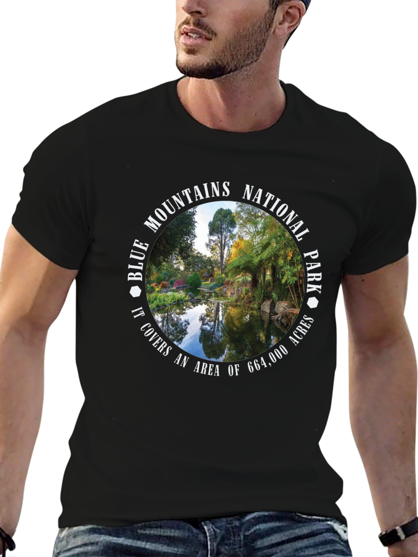 Black Blue Mountains National Park T-Shirt view 6