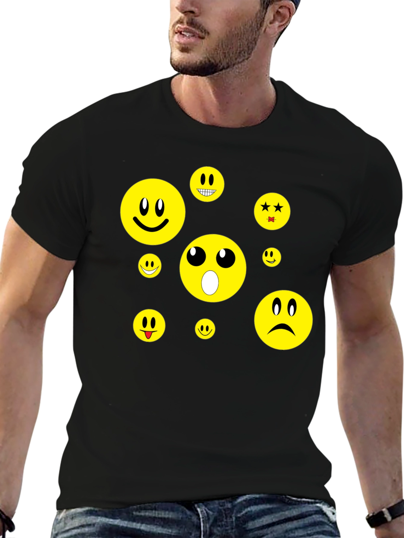 Black Emoji T-Shirt - Express Yourself! view 6