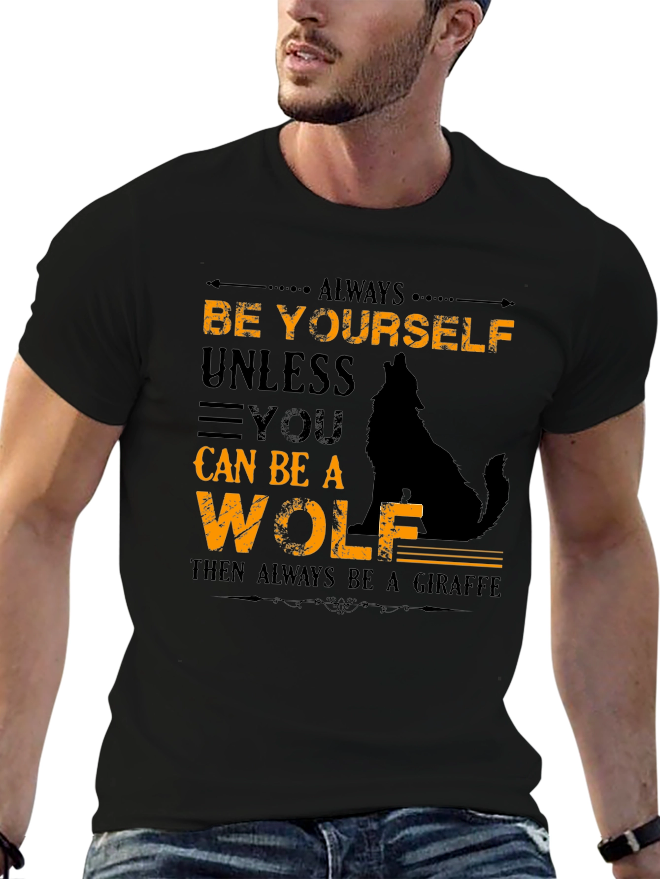 Black Always Be Yourself Unless You Can Be A Wolf T-Shirt view 6