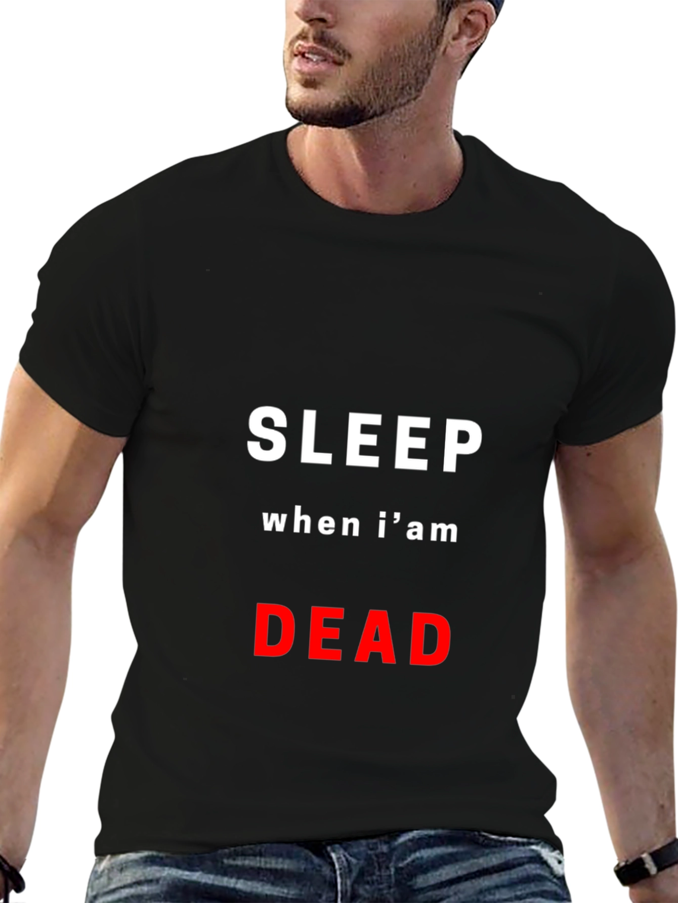 Black Sleep When I'm Dead Graphic T-Shirt view 6