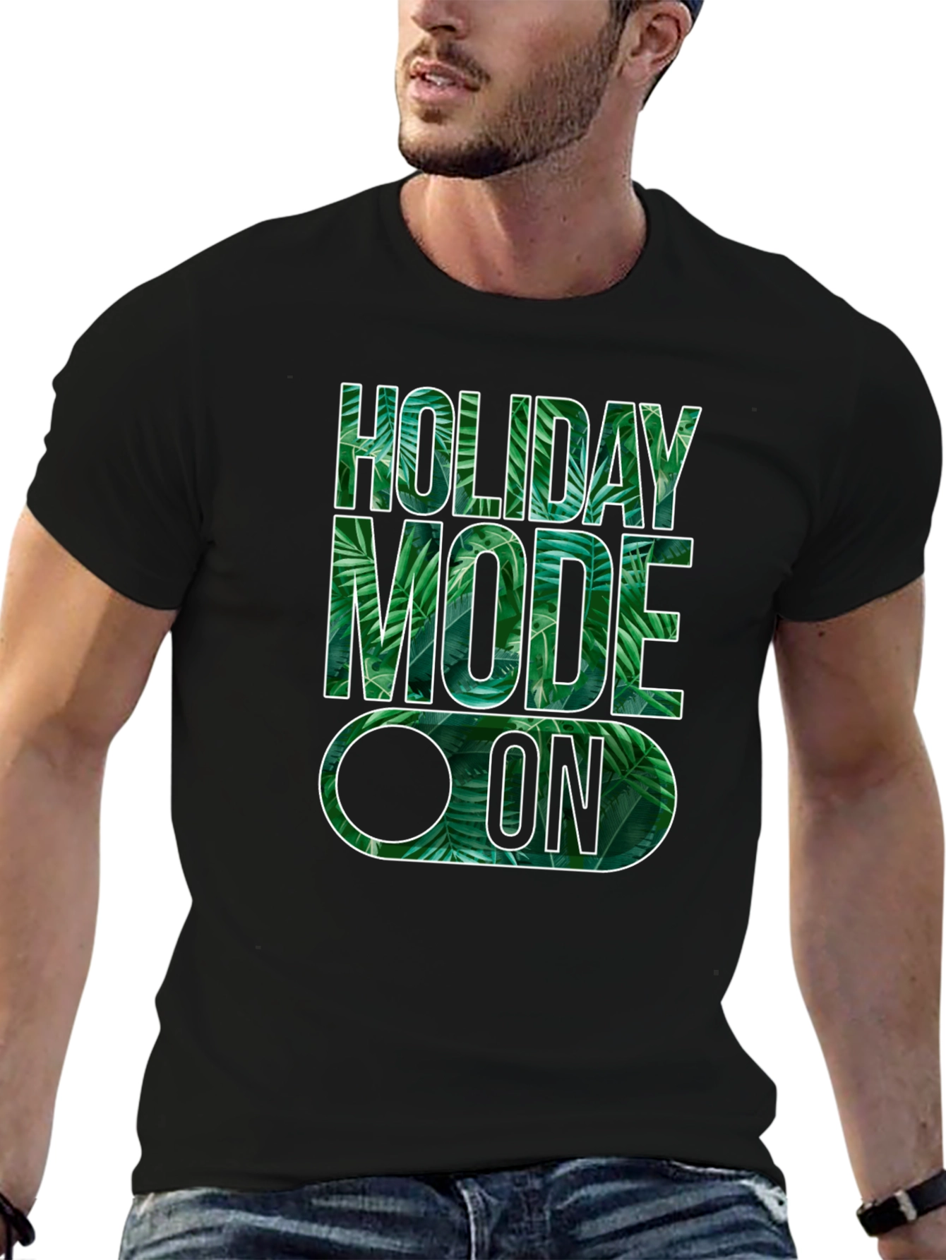 Black Holiday Mode On Graphic Tee view 6