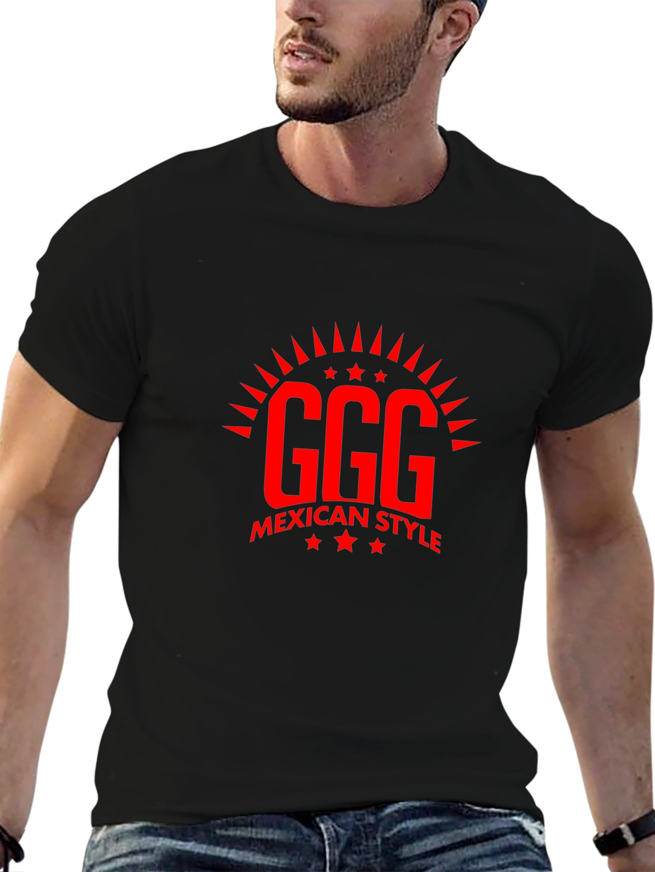 Black GGG Mexican Style Black T-Shirt view 6