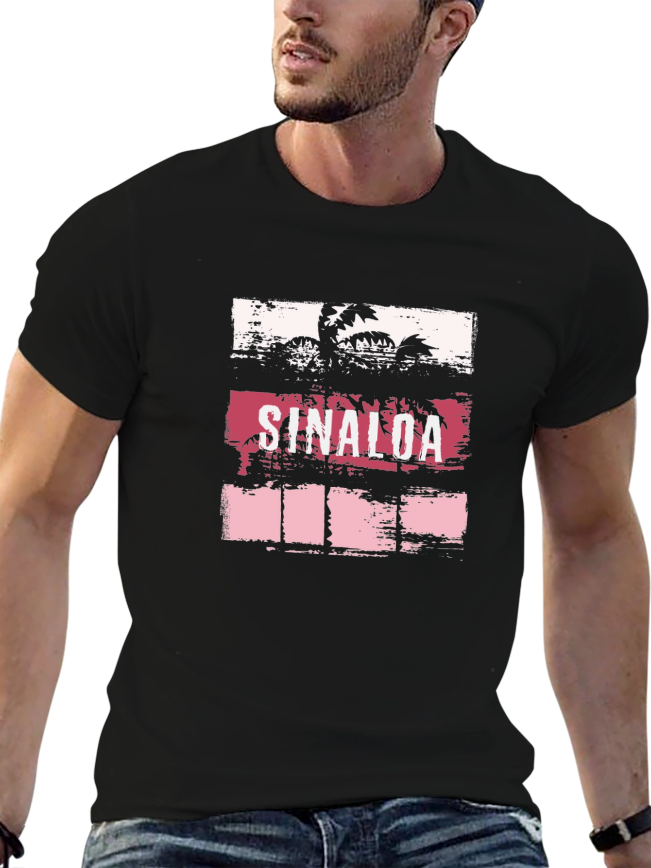 Sinaloa Palm Tree Graphic T-Shirt - Black - 6
