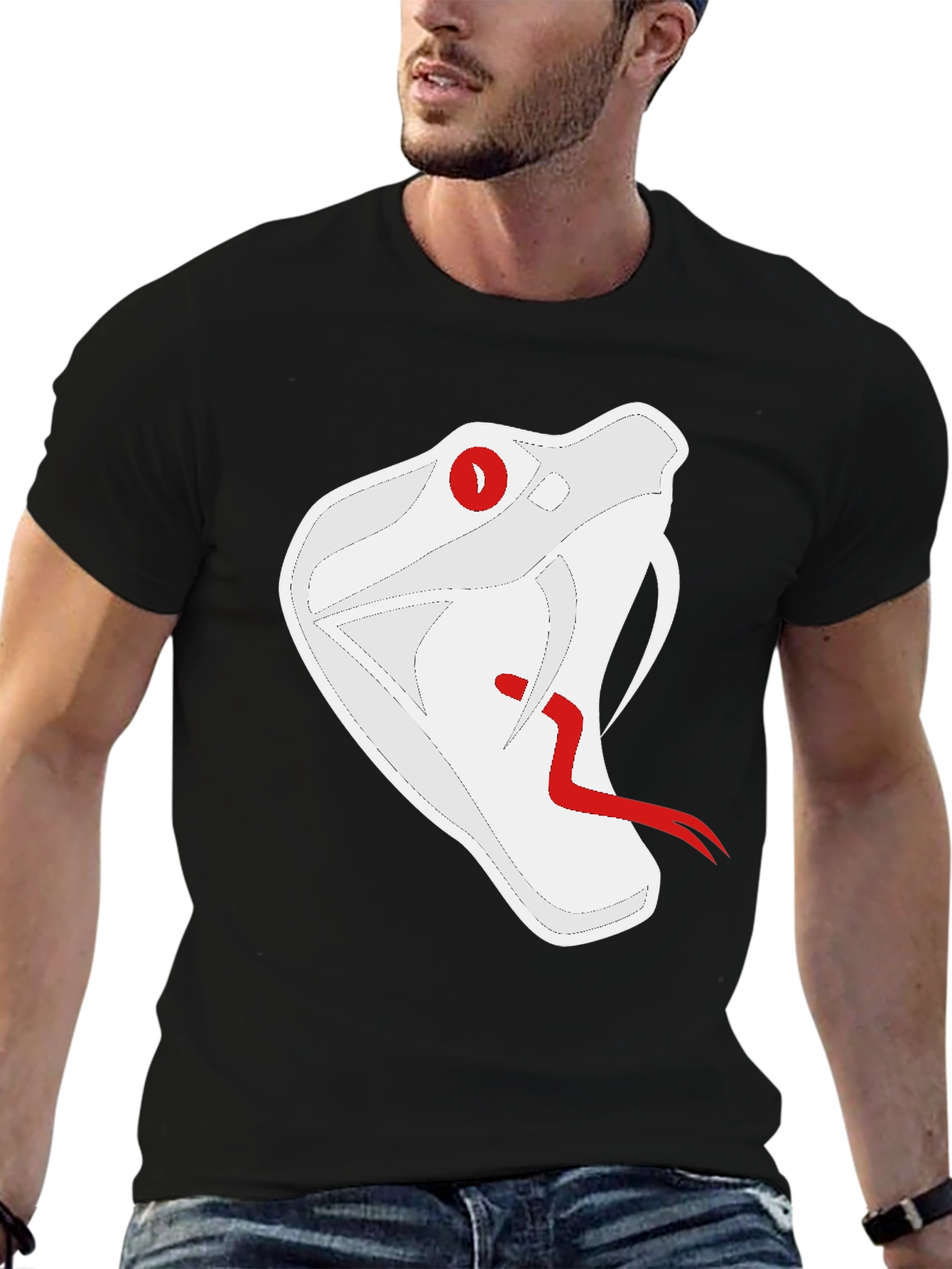 Black Snake T-Shirt - Black Graphic Tee view 6