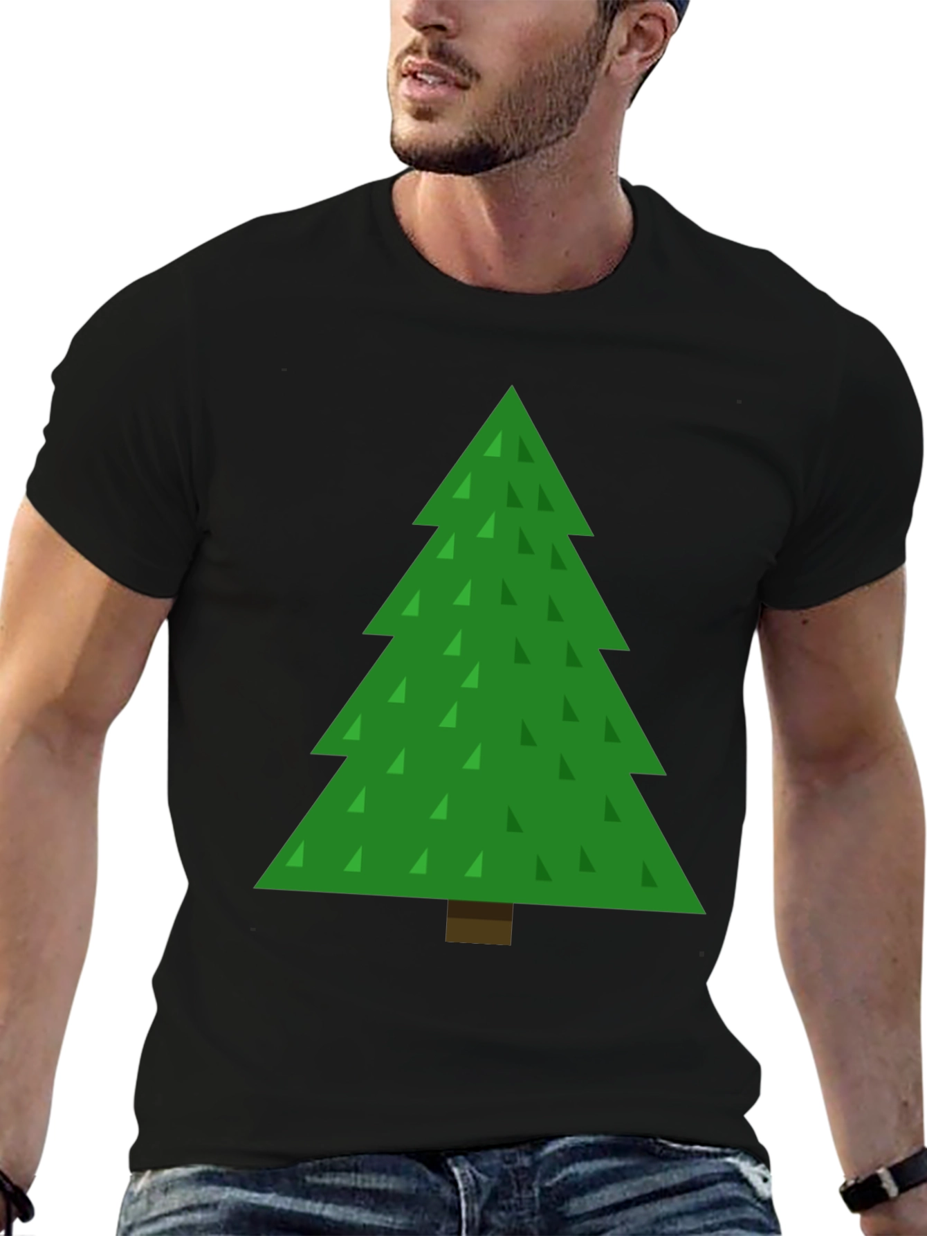 Black Christmas Tree Graphic Tee - Holiday Fun view 6