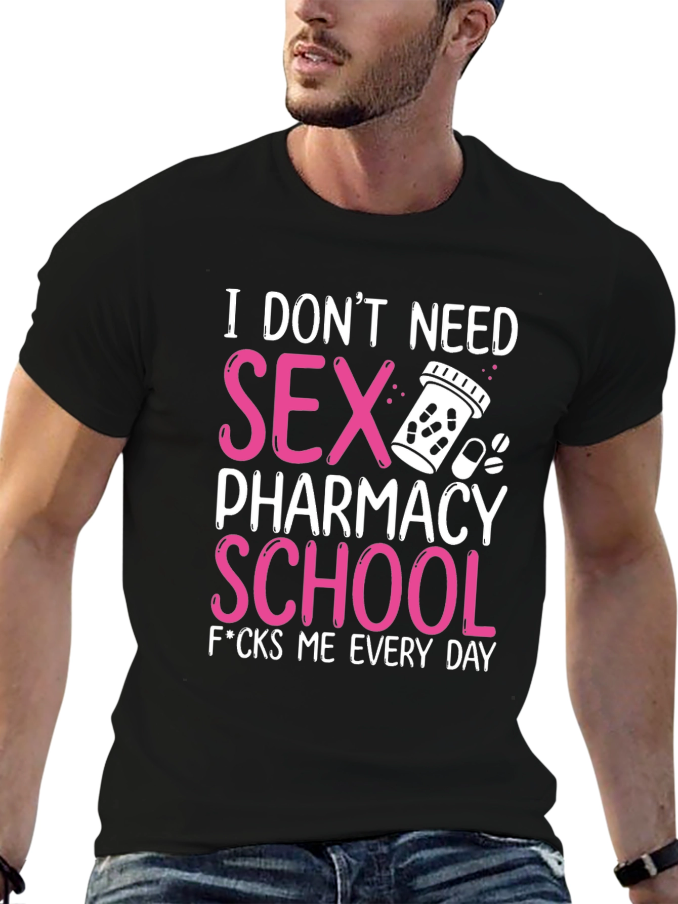 Black Pharmacy School Graphic Tee view 6