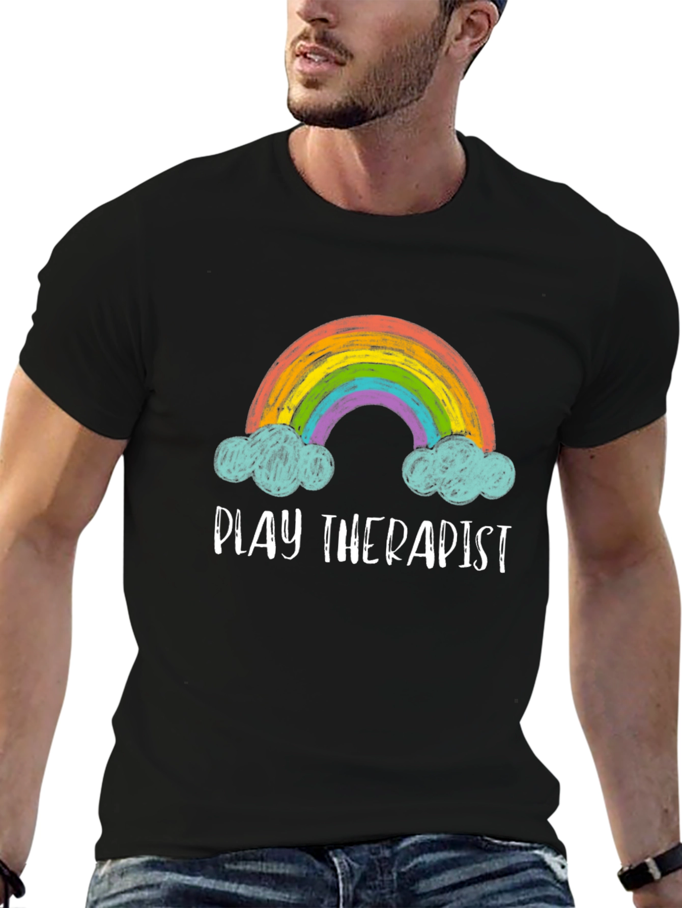 Play Therapist Rainbow Graphic Tee - 6