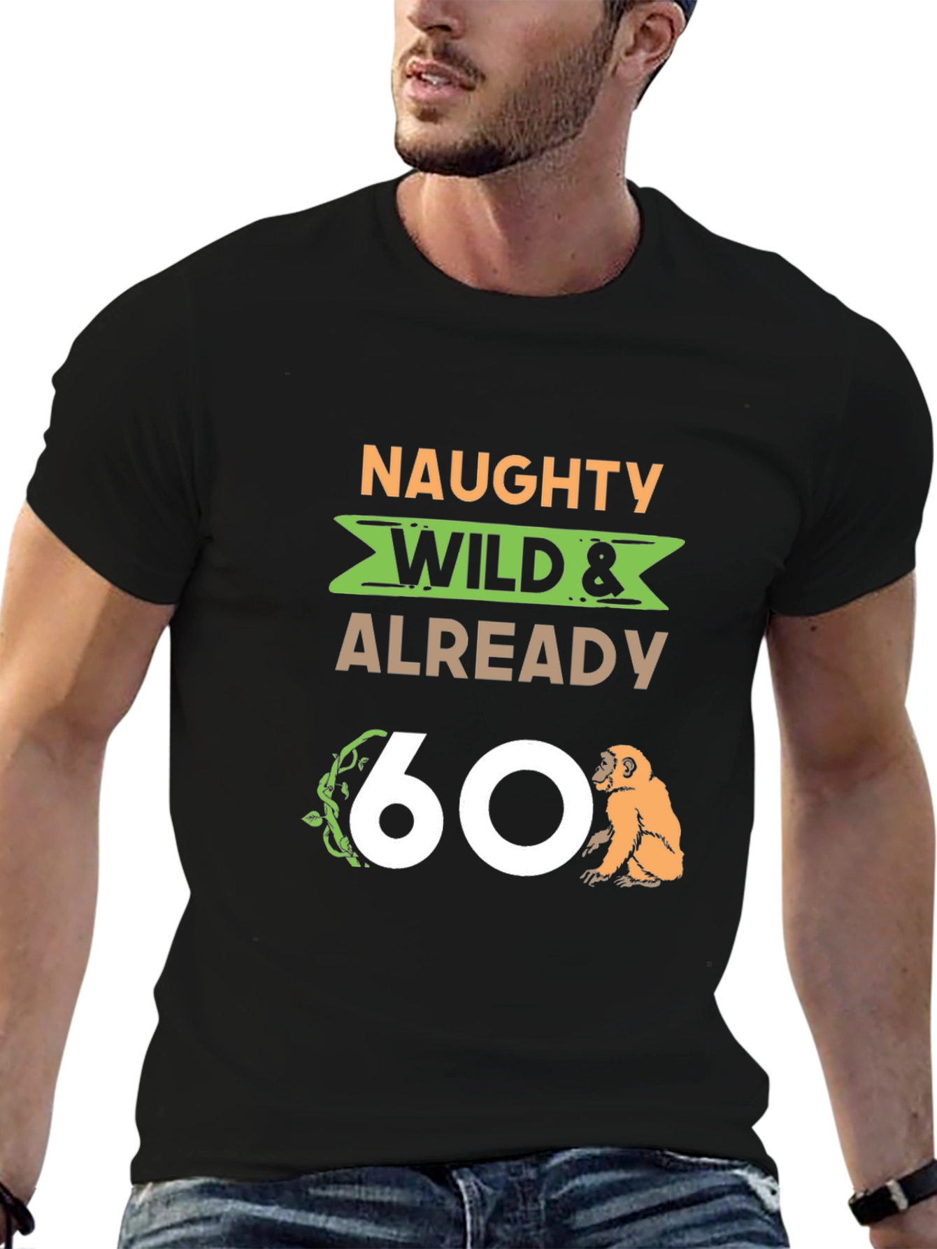 Black Naughty Wild & Already 60 T-Shirt view 6