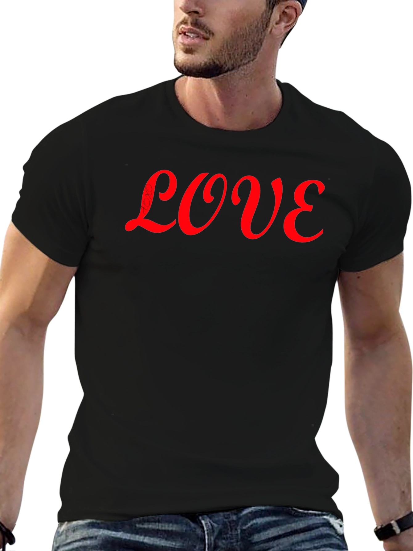 Black Love T-Shirt - Stylish Graphic Tee for Men view 6