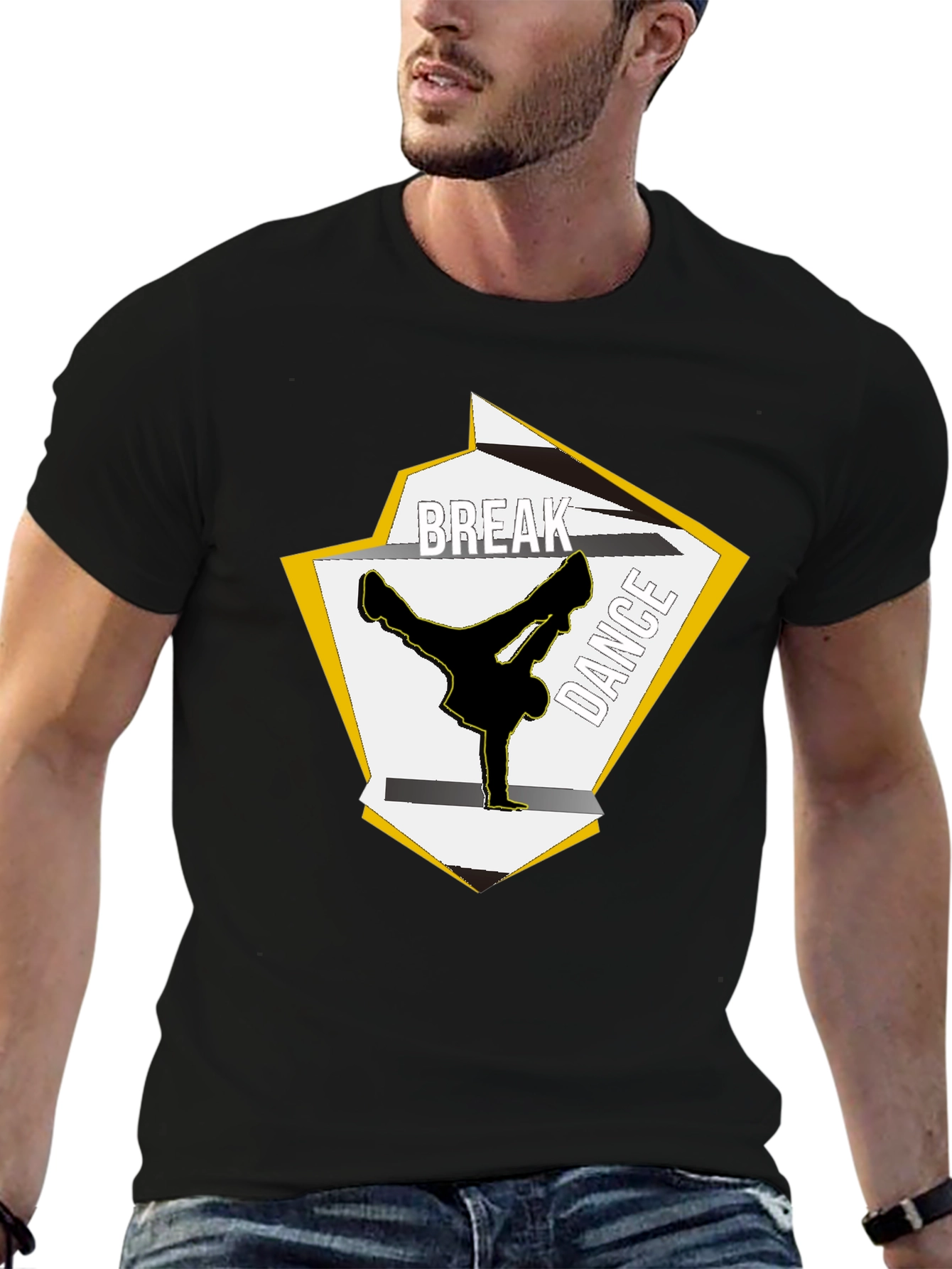 Black Break Dance Graphic T-Shirt - Urban Style view 6