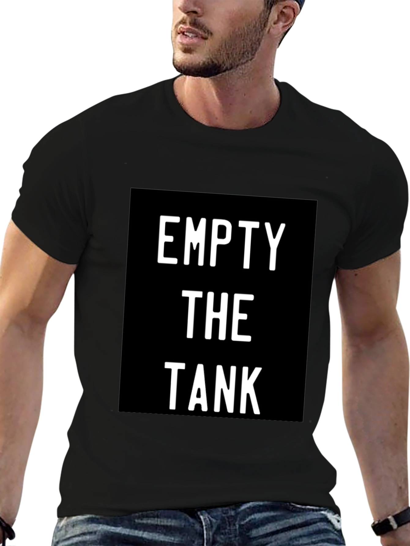 Black Empty The Tank Black Graphic Tee view 6