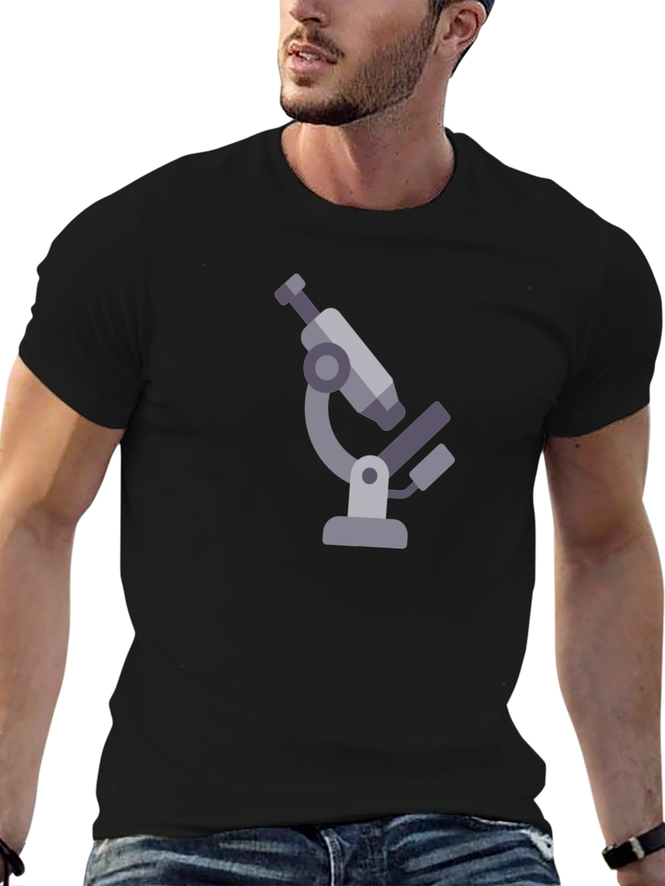 Black Microscope Graphic Tee - Science Lover's Apparel view 6