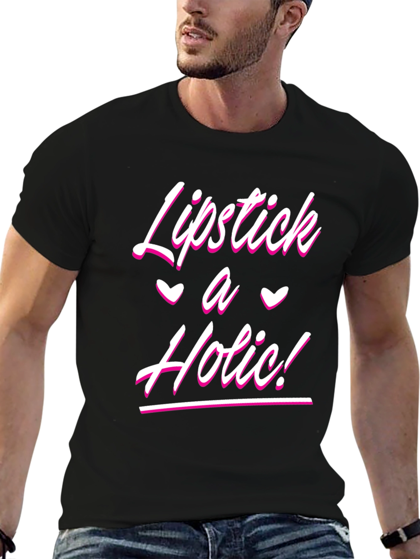 Black Lipstick A Holic! Black T-Shirt view 6