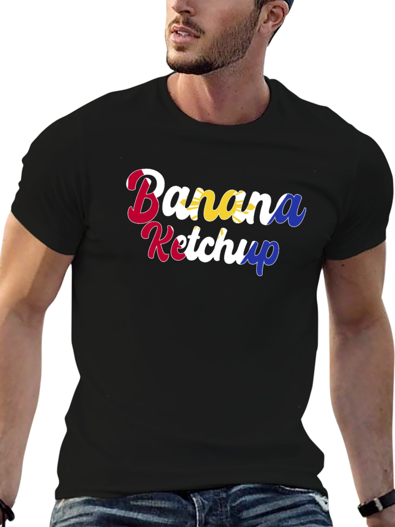 Black Banana Ketchup Graphic Tee - Unique Foodie T-Shirt view 6