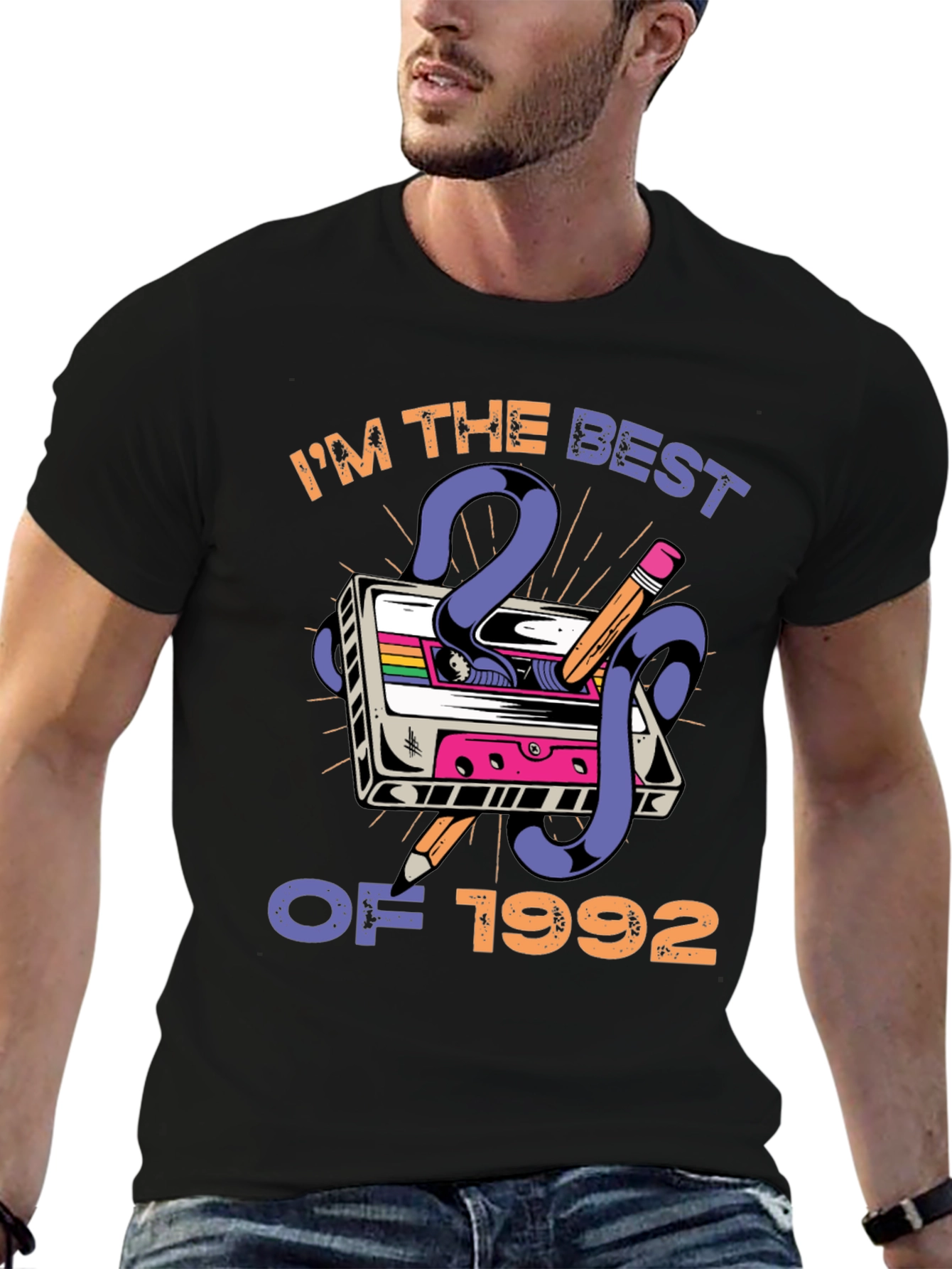 Black Best of 1992 Cassette Tape Graphic Tee view 6